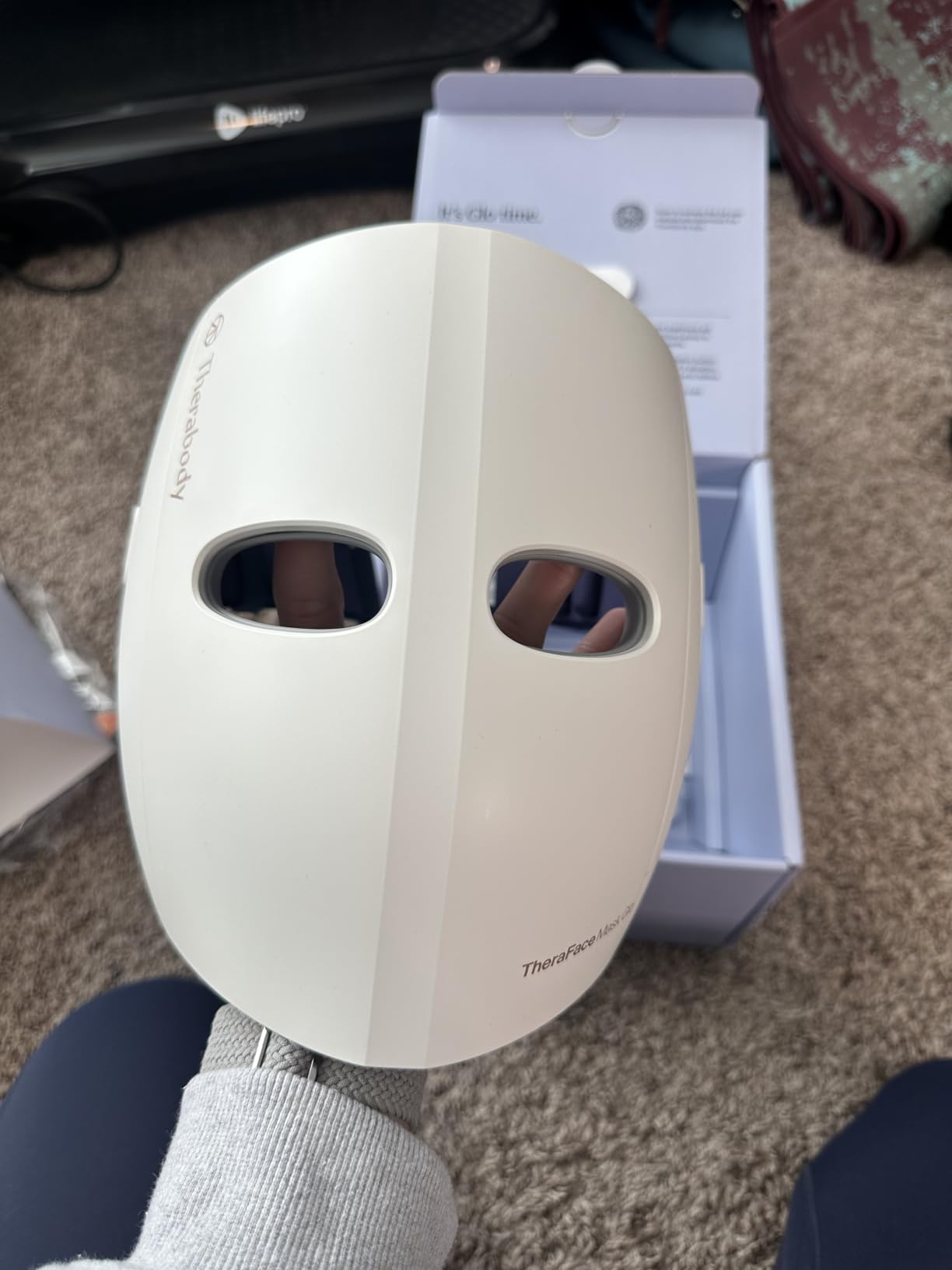 TheraFace Therabody Mask Glo - Cordless LED Skincare Face Mask with Red/Blue/Infrared Light & Relaxing Scalp Massage, FDA Cleared customer photo 2