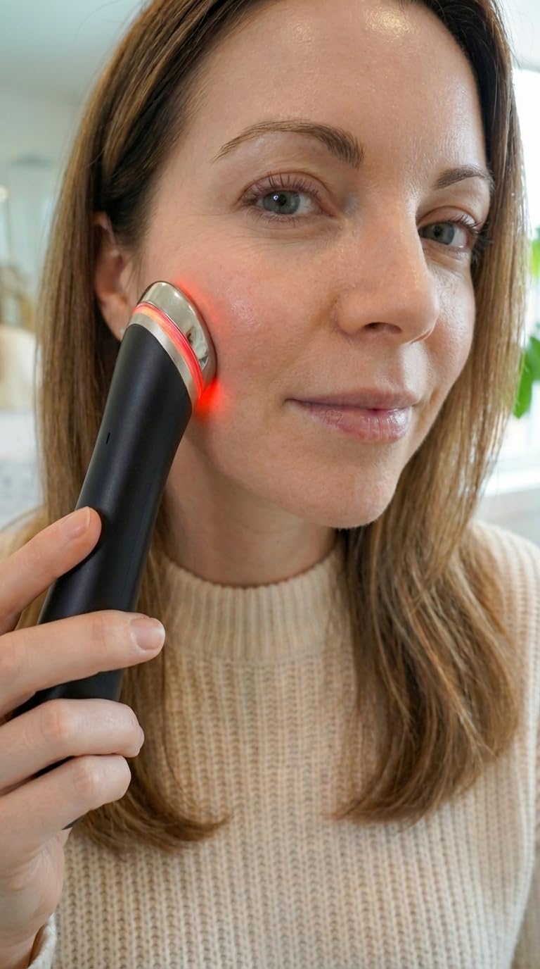 Face Lift Device - 8 in 1 Skin Tightening and Lifting, LED Light Therapy for Wrinkles, Korean Skin Care, Spa-Grade Facial Massager Lifting & Firming Beauty Massager (Pink) customer photo 2