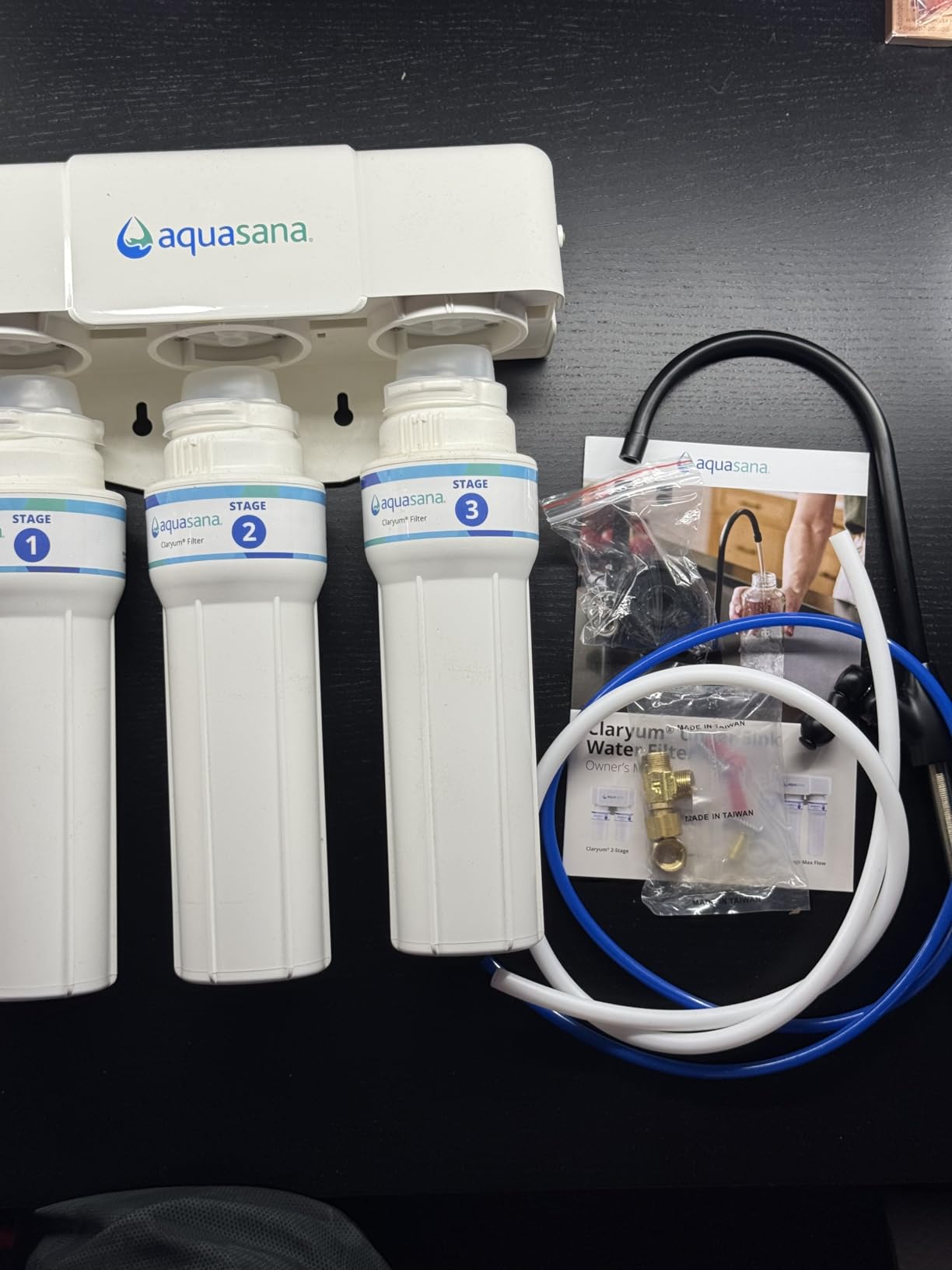 Aquasana Under Sink Water Filter | 3-Stage Max Flow Claryum Filtration | WQA Certified to Reduce PFAS, Lead & Chlorine | Under Counter Drinking Water Filter | Brushed Nickel Faucet | AQ-6300M-BN customer photo 1