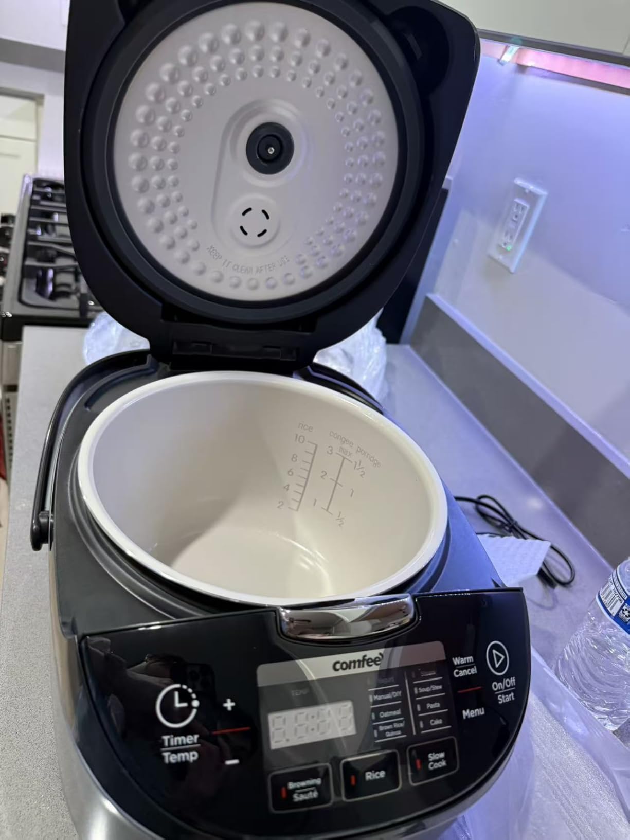 COMFEE' Rice Cooker, Japanese Large Rice Cooker with Fuzzy Logic Technology, 11 Presets, 10 Cup Uncooked/20 Cup Cooked, Auto Keep Warm, 24-Hr Delay Timer customer photo 1