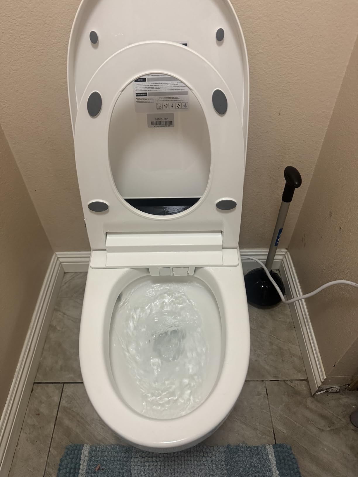 Smart Toilet with Elongated Heated Seat, Auto Flush, Manual Soft-Close Seat & Lid, Night Light, Electric Tankless Toilets with Dual Flush 0.8/1 GPF, MAP 1000g customer photo 2
