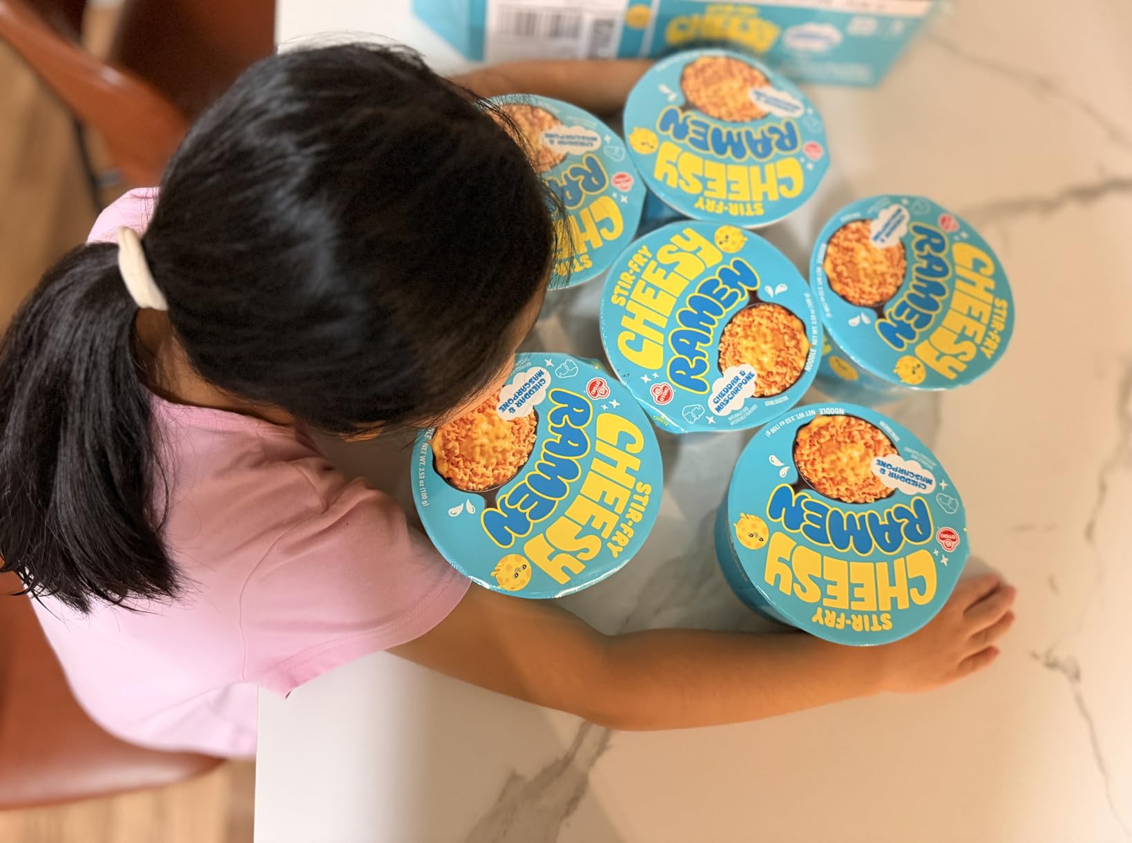 Otoki Cheesy Ramen Bowl, Mac & Cheese Meets Ramen, Cheddar & Mascarpone Flavor, Korean Instant Ramen Bowl, 3.53 oz Pack of 6 customer photo 1