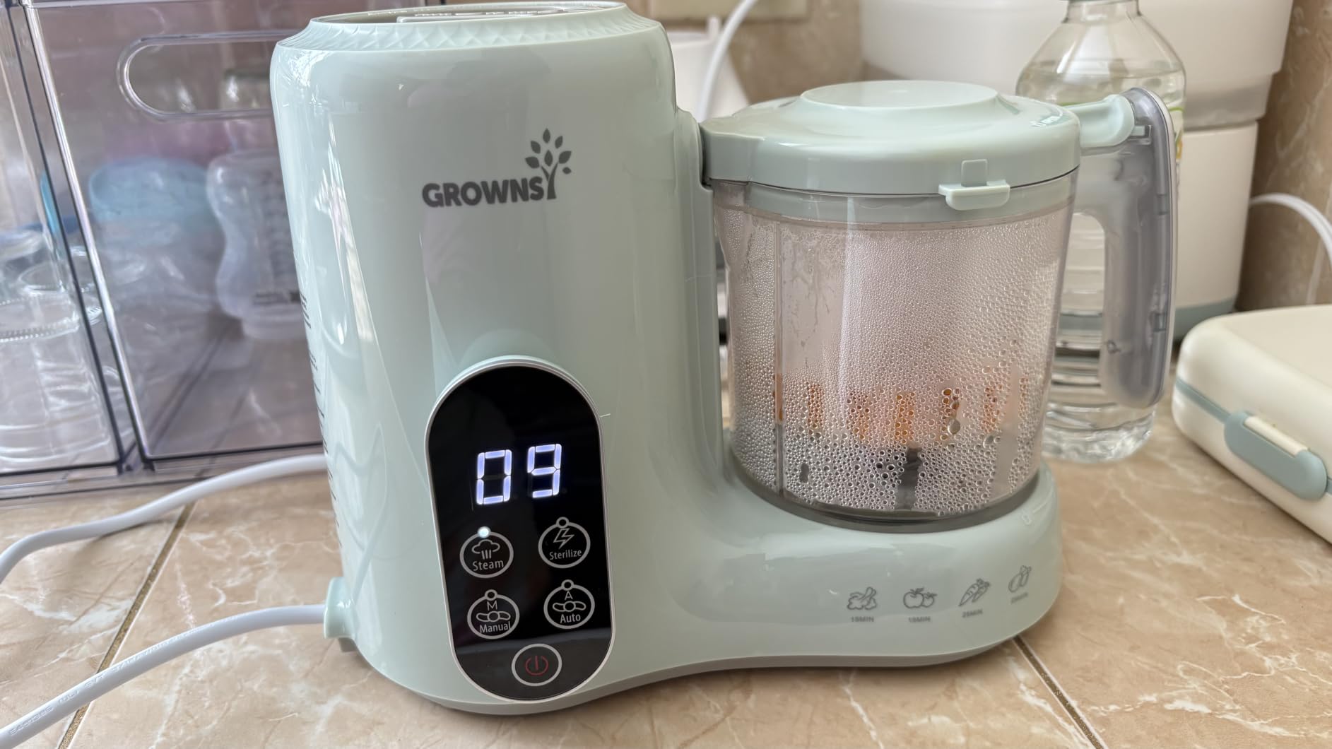 Grownsy Baby Food Maker, Steamer & Blender Baby Food Processor, Green customer photo 1