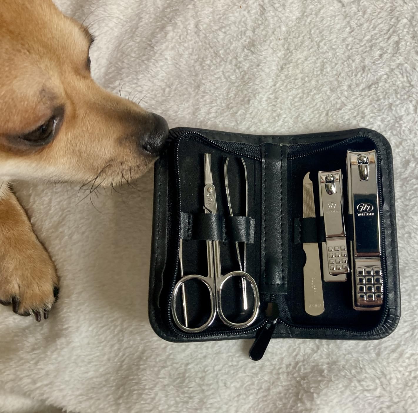 777 Three Seven Premium Korean Nail Clipper Set TS-460SC - Professional 6-in-1 Stainless Steel Manicure & Pedicure Kit with PU Leather Travel Case customer photo 1
