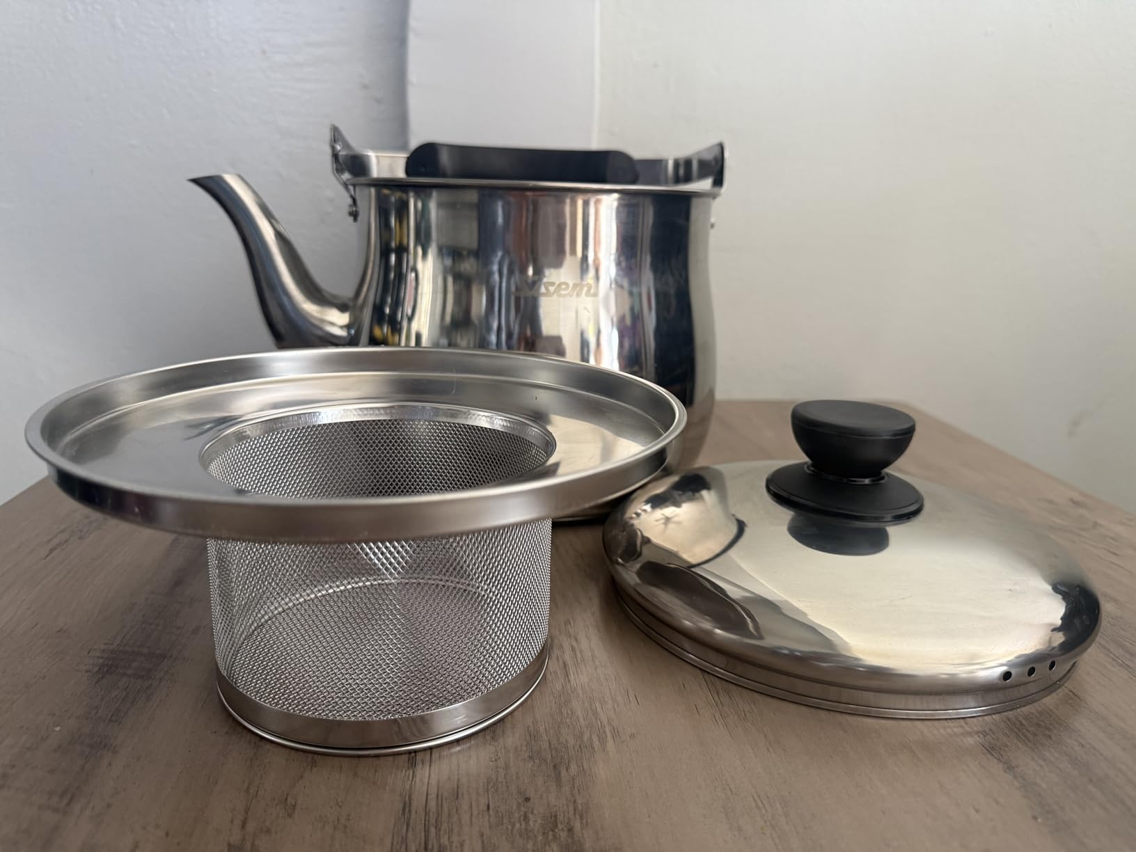 Stainless steel Tea kettle pot C with Removeable Infuser set, tea maker stove top (gas&induction&electronic) (5.28QT) customer photo 2
