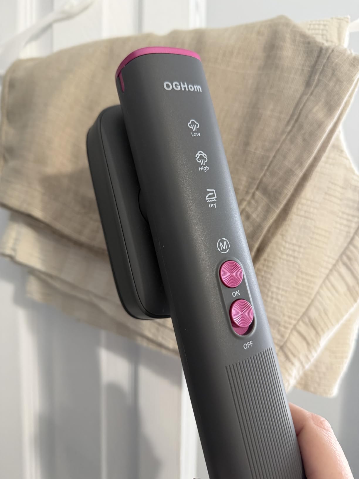 OGHom Steamer for Clothes, 110-240V Travel Steamer & Iron 2 in 1, 1000W Powerful Steam, Portable Handheld Garment Wrinkle Remover, 30s Fast Heat-Up with Dry & 2-Steam Control, for Global & Europe customer photo 1