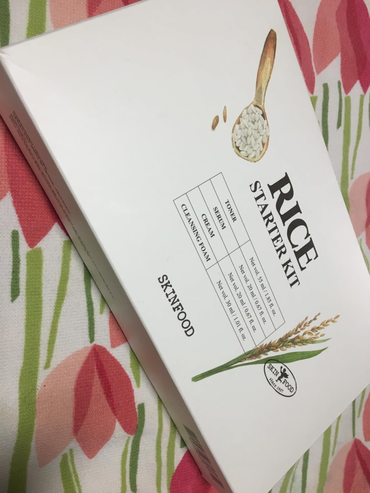 SKINFOOD Rice Starter Kit, Rice Toner, Rice Serum, Rice Moisturizer, and Rice Face Wash for Glass Skin, Korean Skin Care Set, Travel Size Kit, Gift Set for Women customer photo 1