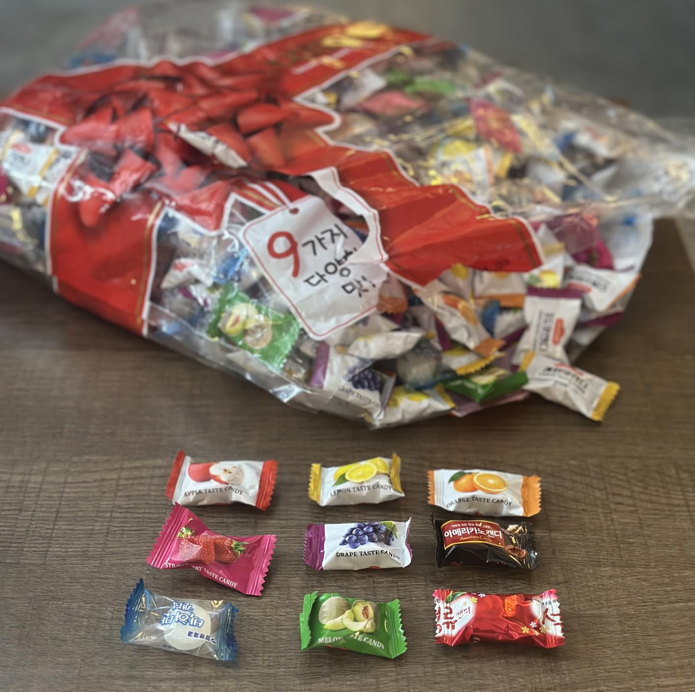 Asiatic Dishes Korean Hard Candy, 9 Flavors, 500 Count, 4.4 LB Bag | 9 flavor korean hard candy, 500 count, 4.4 lb bulk bag, individually wrapped, office party sharing customer photo 1