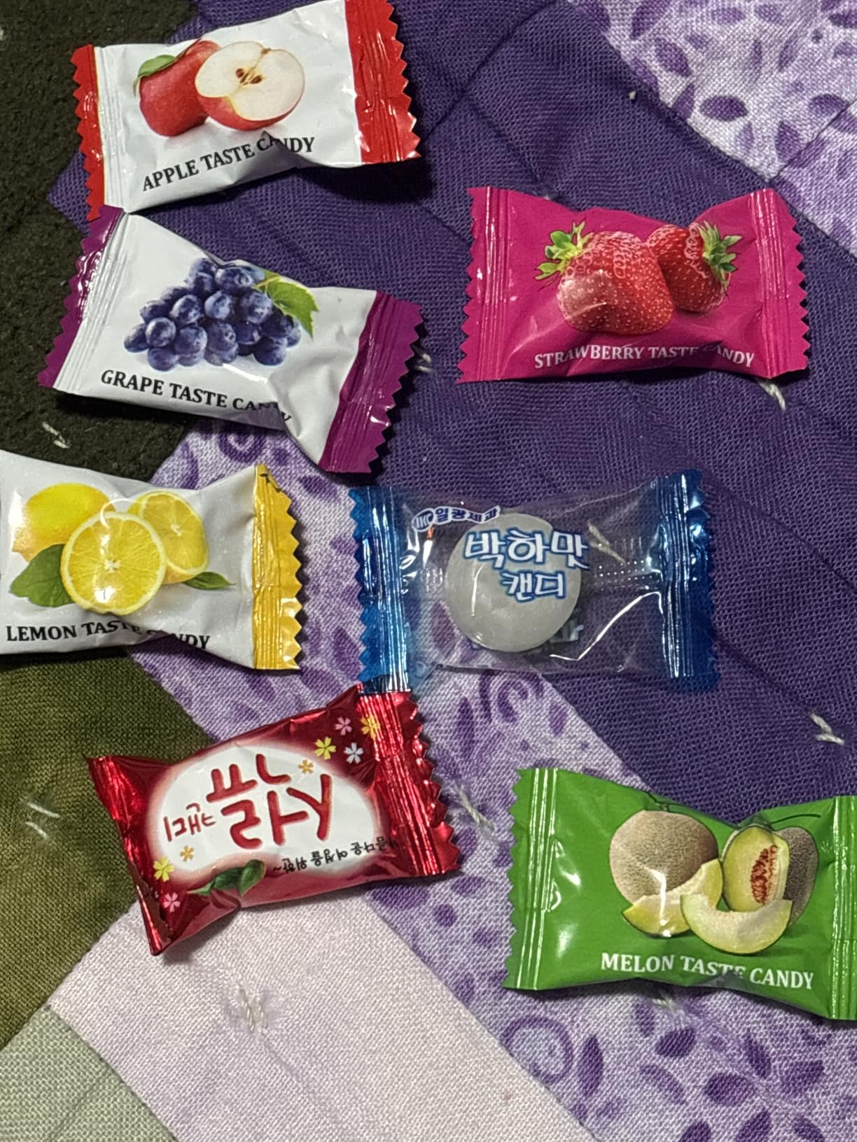 Asiatic Dishes Korean Hard Candy, 9 Flavors, 500 Count, 4.4 LB Bag | 9 flavor korean hard candy, 500 count, 4.4 lb bulk bag, individually wrapped, office party sharing customer photo 2