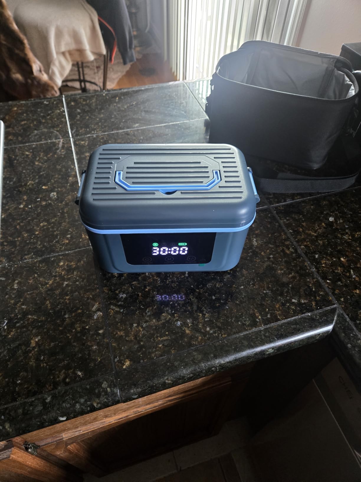 GEARGO 2026 Cordless Electric Lunch Box for Adults, 6.3 Cups & 24000mAh Rechargeable Heated Lunch Box with Ice Crystal Box, 24 Hours Scheduled Self Heating Lunchbox customer photo 1