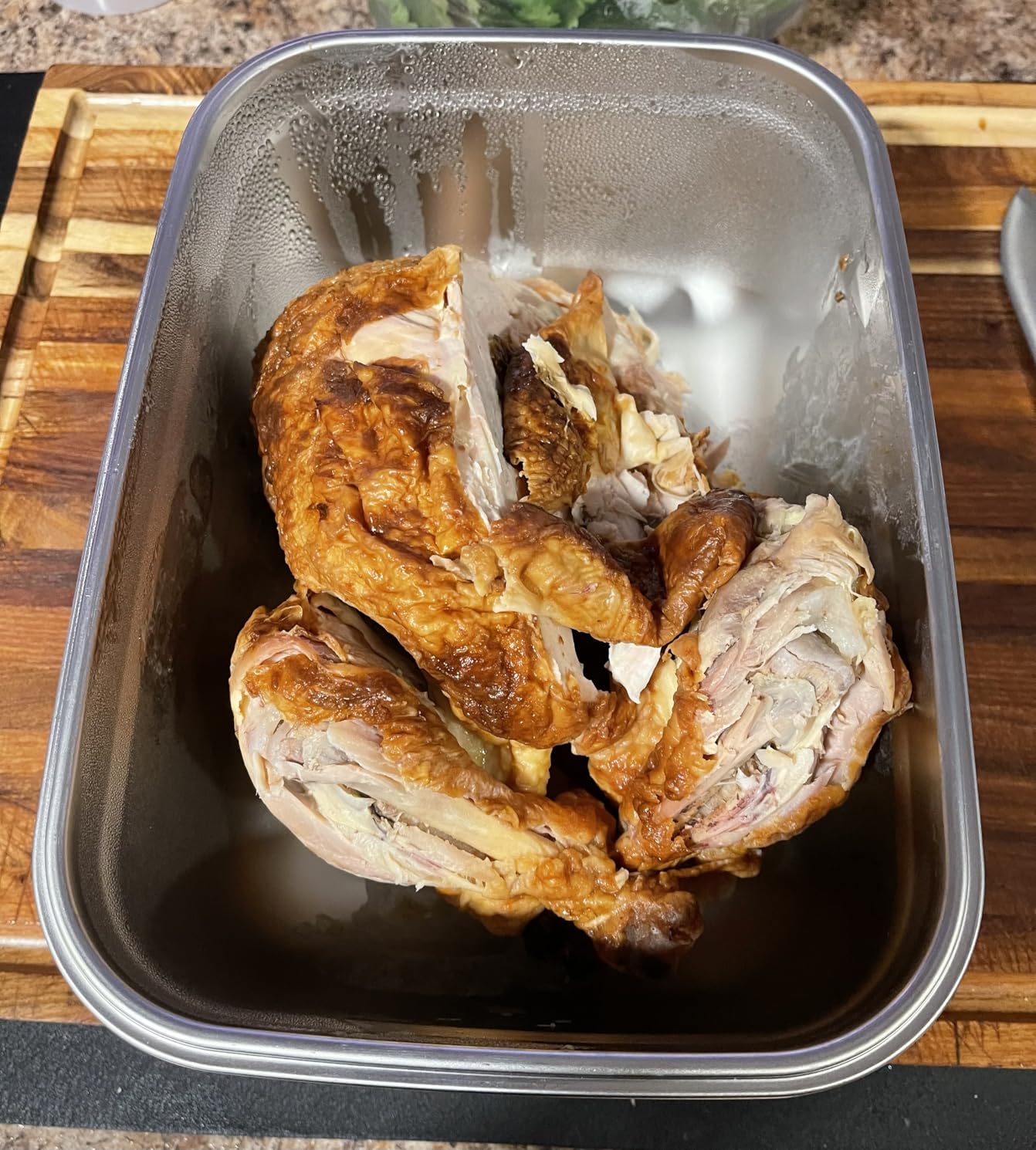 QCQHDU Kimchi Containers, Stainless Steel Food Storage Containers with Lids | Large Food Storage Meal Prep Containers for Roasting Turkey, Chicken, Baking Casserole, Party, 7500ML/ 254oz / 32Cup customer photo 2