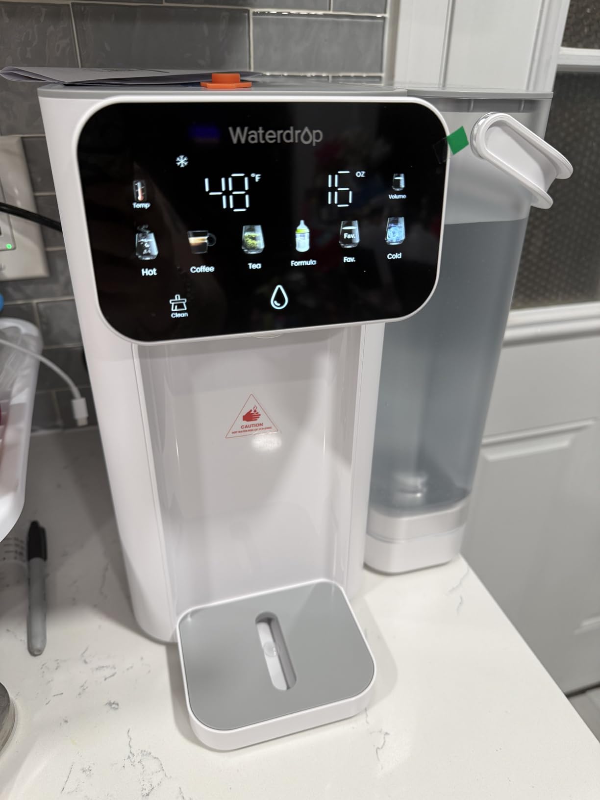Waterdrop CT01 Countertop Water Filter System, Hot and Cold Water Dispenser with 6-Stage Filtration[NOT RO], 5 Temperature Options, Upgraded Product for Water Boiler, Touchscreen, White customer photo 2