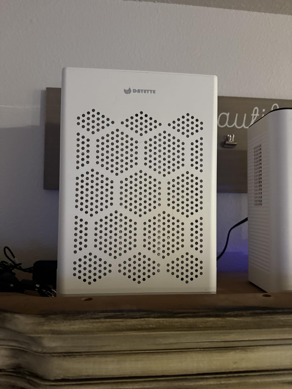 DAYETTE Air Purifiers for Home Large Room Up to 3400 Ft² with PM2.5 & TVOC Sensors, Pet Mode, Aromatherapy, Double Air Inlet Air Cleaner with 2x H14 HEPA Filters for Smoke Dust Pets Hair Odor, White customer photo 1