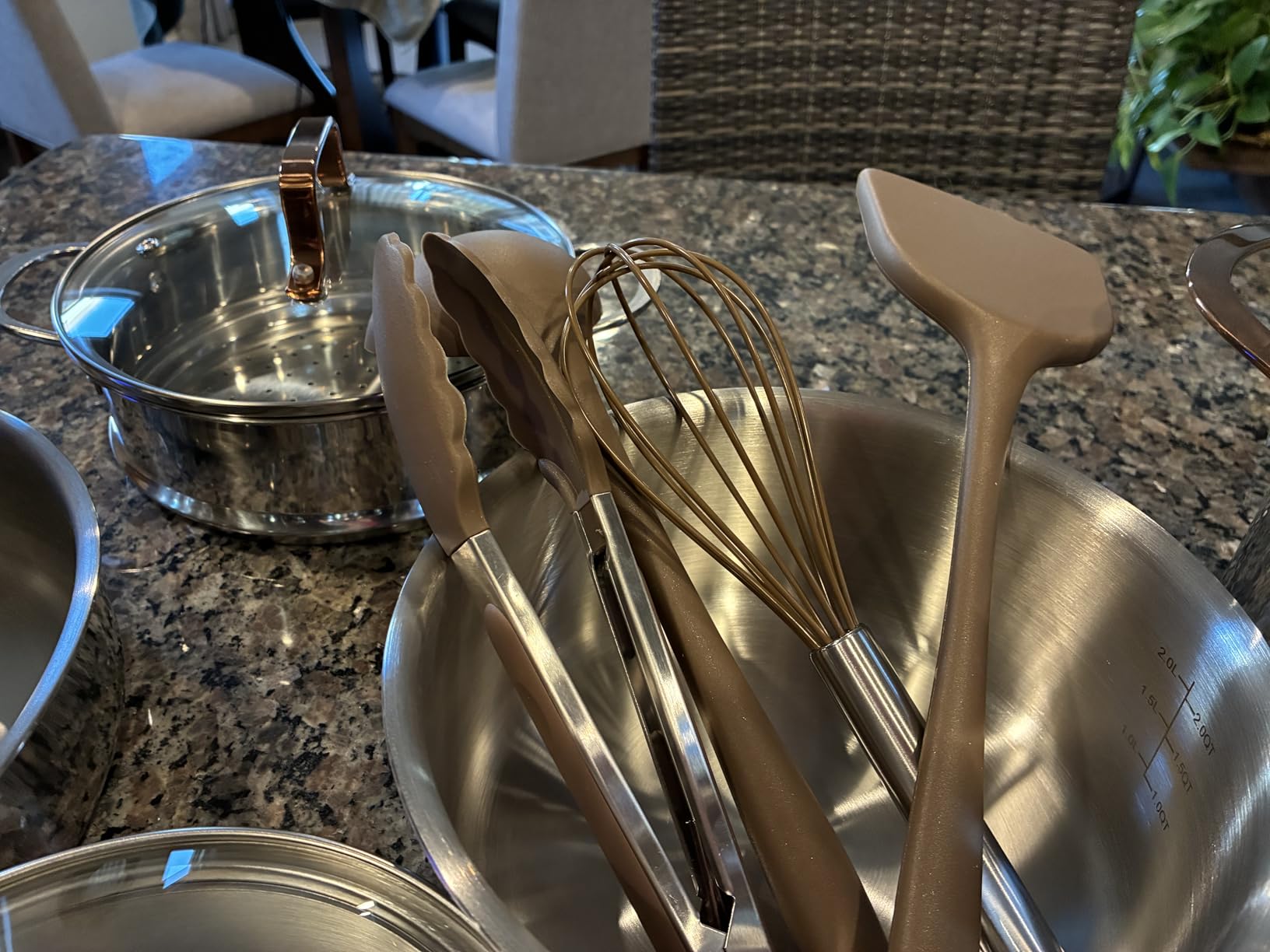 CAROTE 21pcs Tri-Ply Stainless Steel Cookware Set, Pots and Pans Set, Non Toxic Induction Kitchen Cooking Sets, Cookware Collection, Mirror Polish, Silver customer photo 1