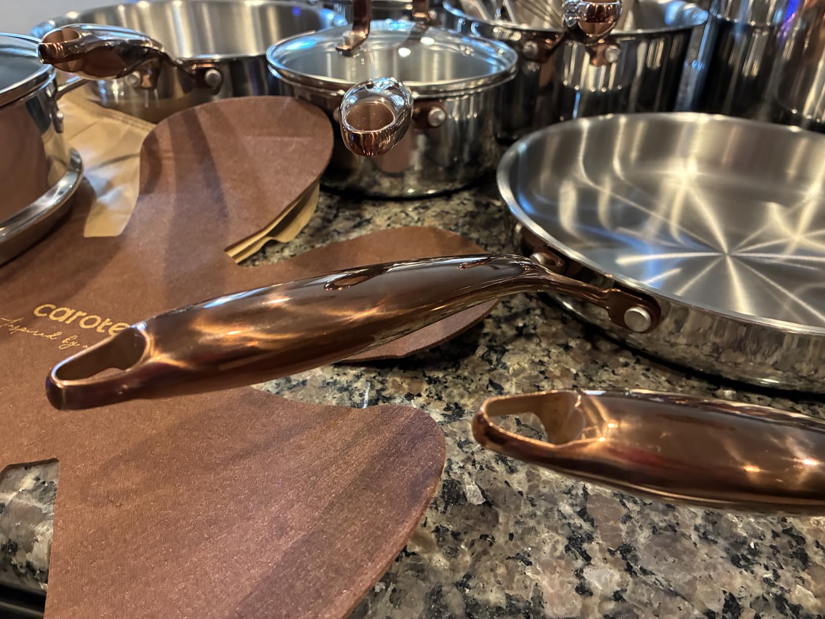 CAROTE 21pcs Tri-Ply Stainless Steel Cookware Set, Pots and Pans Set, Non Toxic Induction Kitchen Cooking Sets, Cookware Collection, Mirror Polish, Silver customer photo 2
