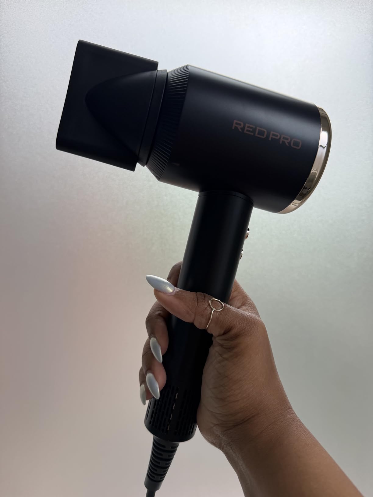 RED Pro Ultra-Lightweight Air Master 4200 Hair Dryer, High-Speed 110,000 RPM BLDC Motor, 3 Heat & 3 Speed Settings, Magnetic Nozzle & Styling Pik Attachments, Lightweight Blow Dryer (White) customer photo 1