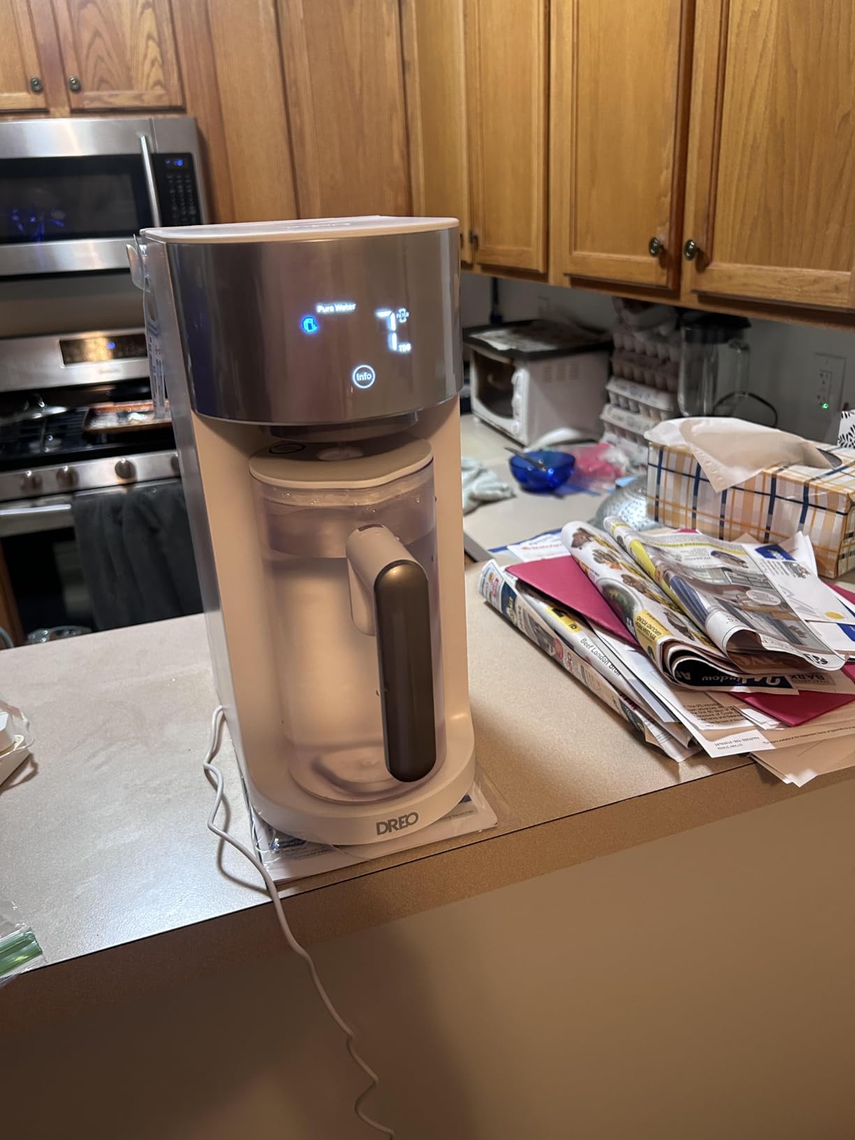 DREO Reverse Osmosis Water Filter Countertop, RO Filtration System, 3:1 Pure to Drain, TDS & Filter Life & Autofill Pitcher, Installation-Free, Self-Cleaning Water Purifier, RO Water Filter customer photo 1