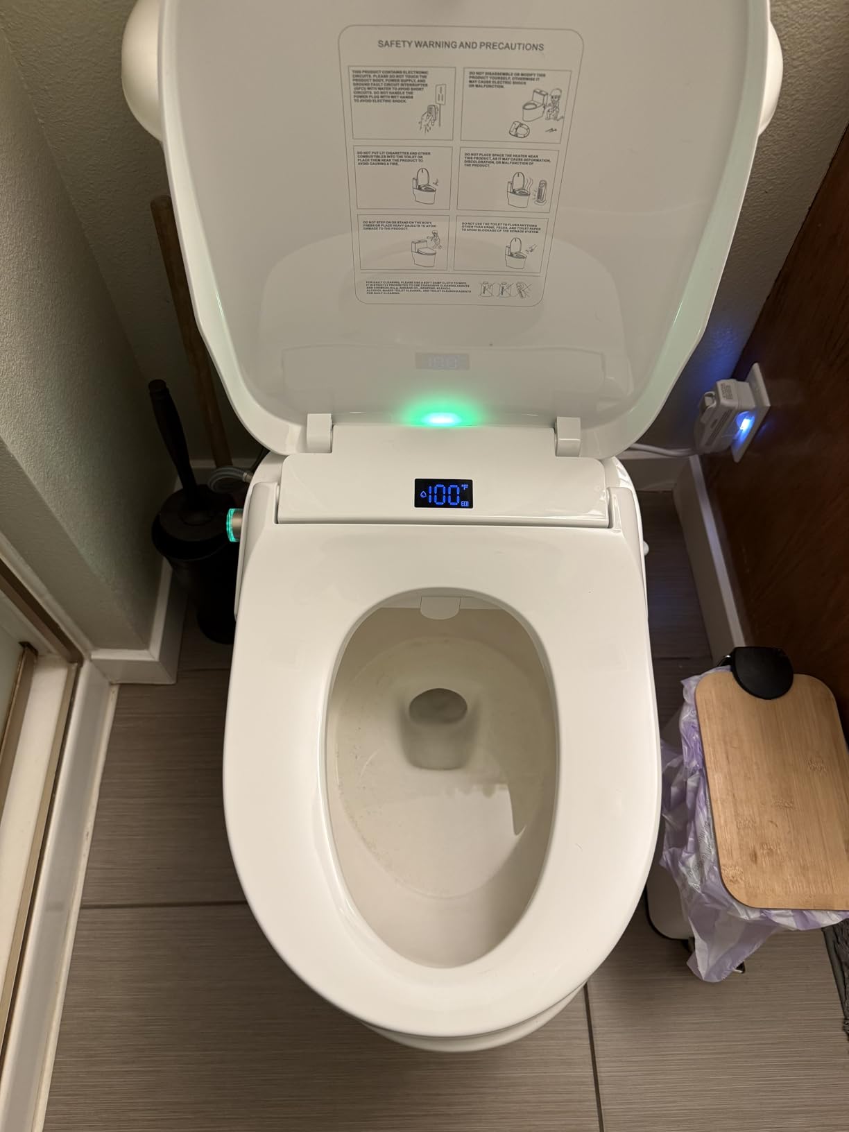GAICOM Electric Bidet Toilet Seat Elongated, Smart Heated Toilet Seat with Instant Warm Water, Warm Air Dryer, Front & Rear Wash, Remote Control, Soft Close, Self-Cleaning Nozzle, Night Light customer photo 2