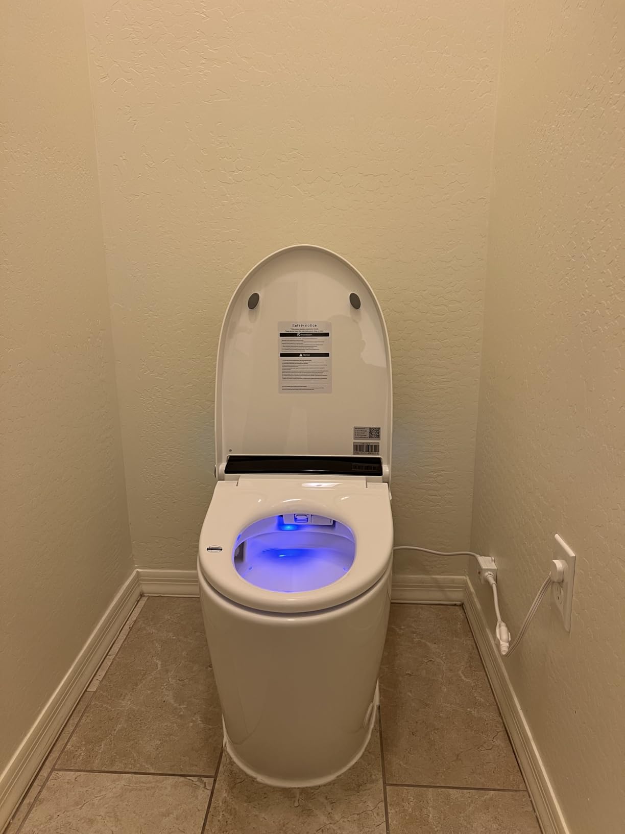 Smart Toilet with Bidet Built-In, Tankless Powerful Dual Flush, Auto Open/Close & Auto Flush, Elongated Heated Seat, Instant Warm Water & Dryer, LED Night Light & Temp Display customer photo 2
