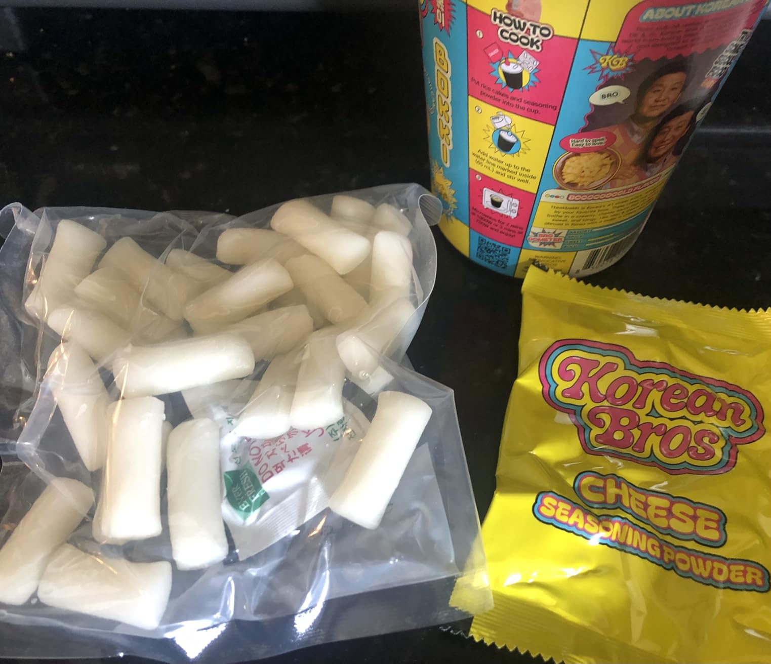 Korean Bros Cheese Tteokbokki Cups (6 Pack) - Instant Tteokbokki Rice Cakes, Korean Street-Style Snack or Meal customer photo 1