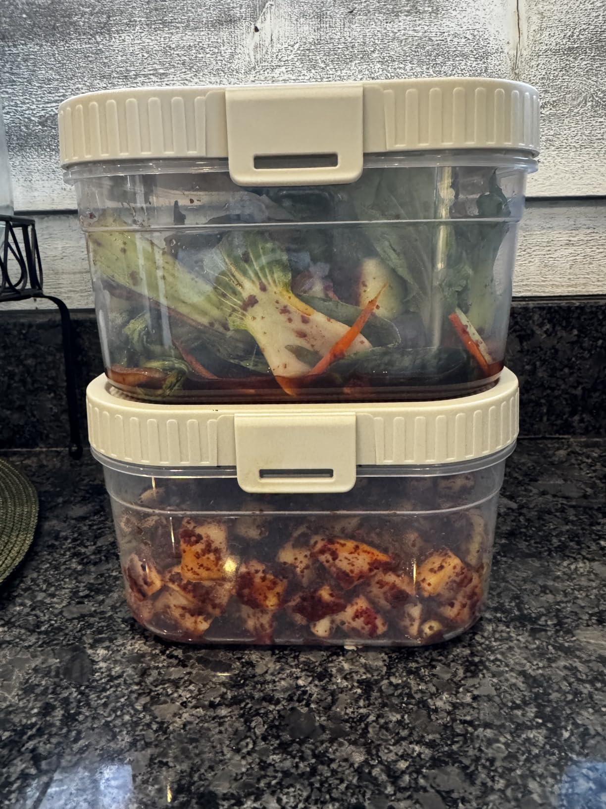 LemonRoad 2 Pack 1gal/3.75L Kimchi Sauerkraut Fermenting Container with Airtight Lids, Food Grade Fermentation Jar, Storage Box with Sealed Lids for Pickles and Vegetables customer photo 1