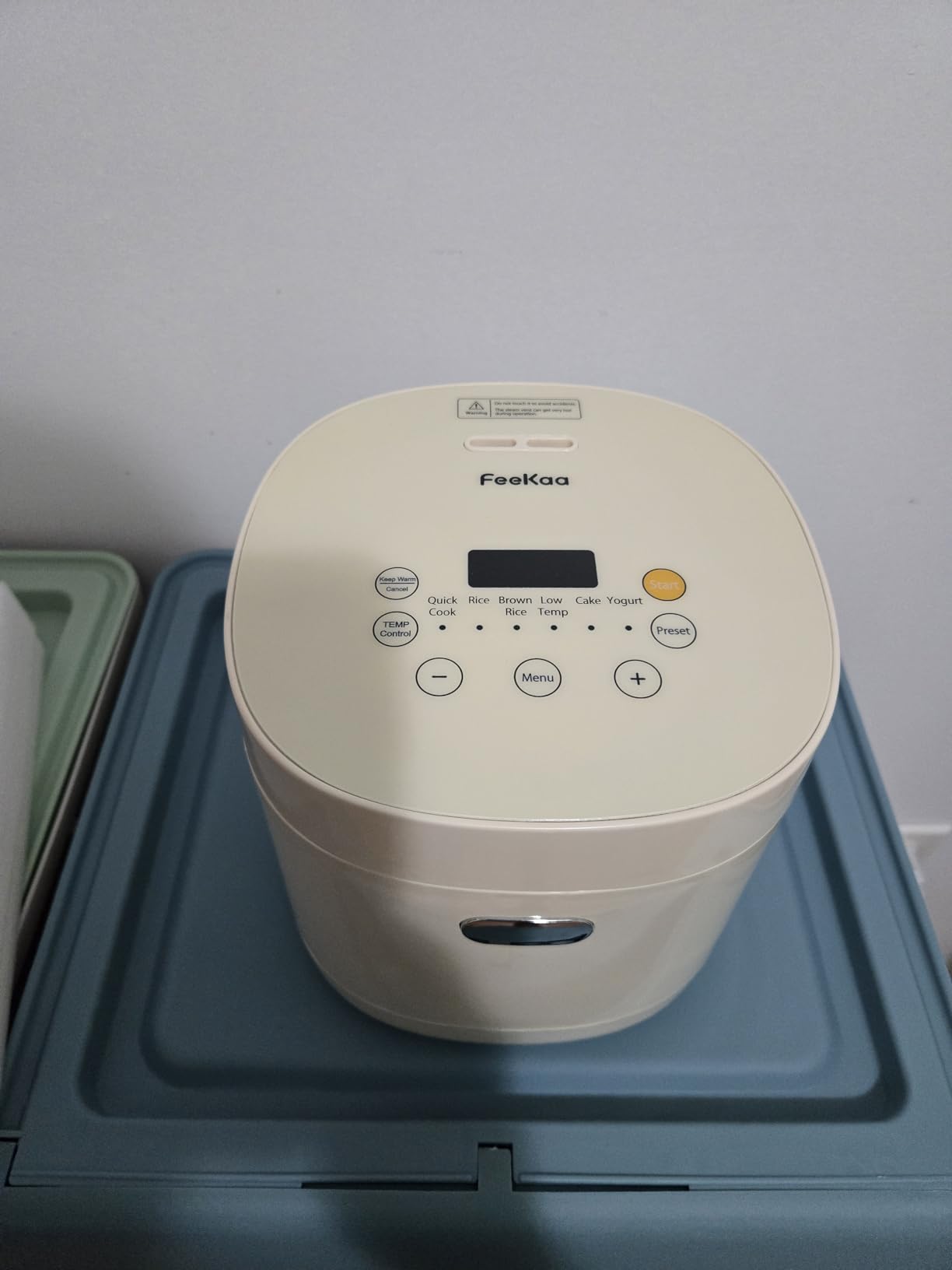 Feekaa Rice Cooker Small, 3-Cup Uncooked (6-Cup Cooked), Compact Mini Rice Cooker Small Kitchen with Ceramic Coated Inner Pot, Rice Maker with 6 Menu Options, 12H Delay Timer, Low Temperature Cooking customer photo 2
