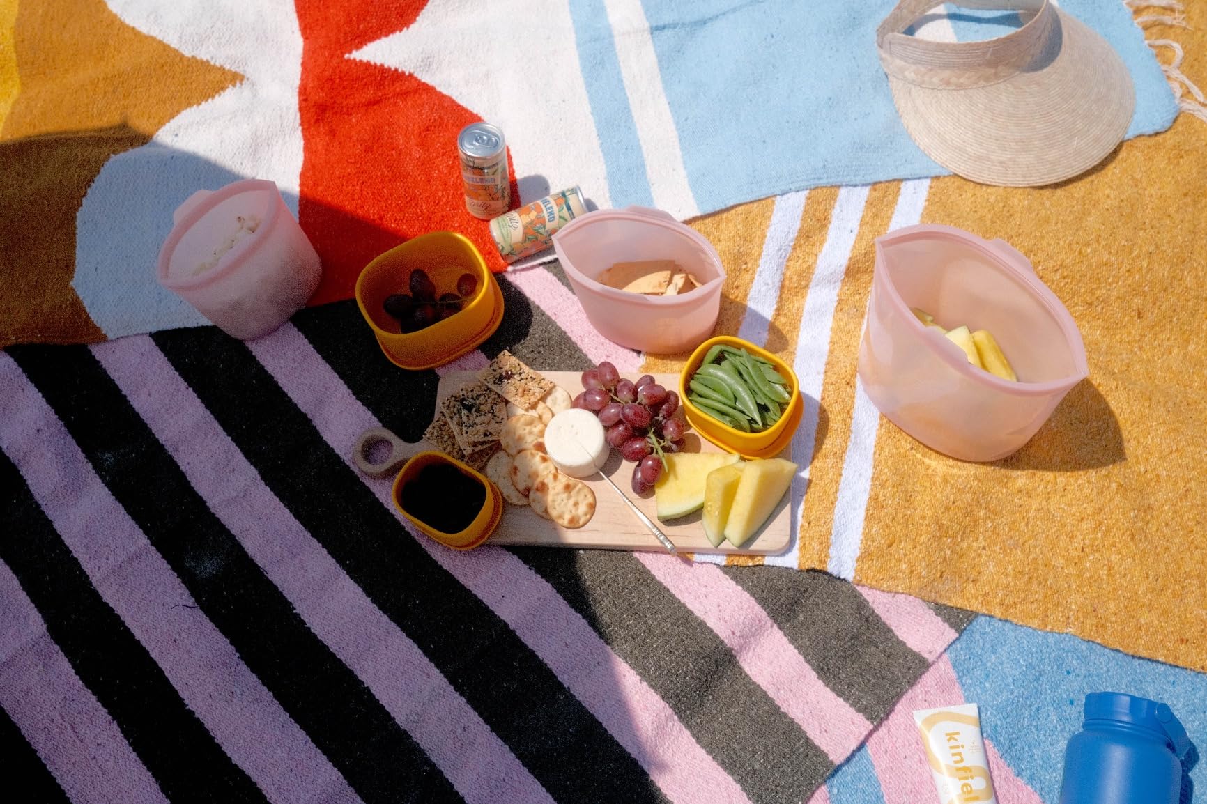 BLUE GINKGO Silicone Food Storage Containers, Nesting 3-Pack, Pink | Reusable. Space-Saving. Made in Korea. customer photo 2