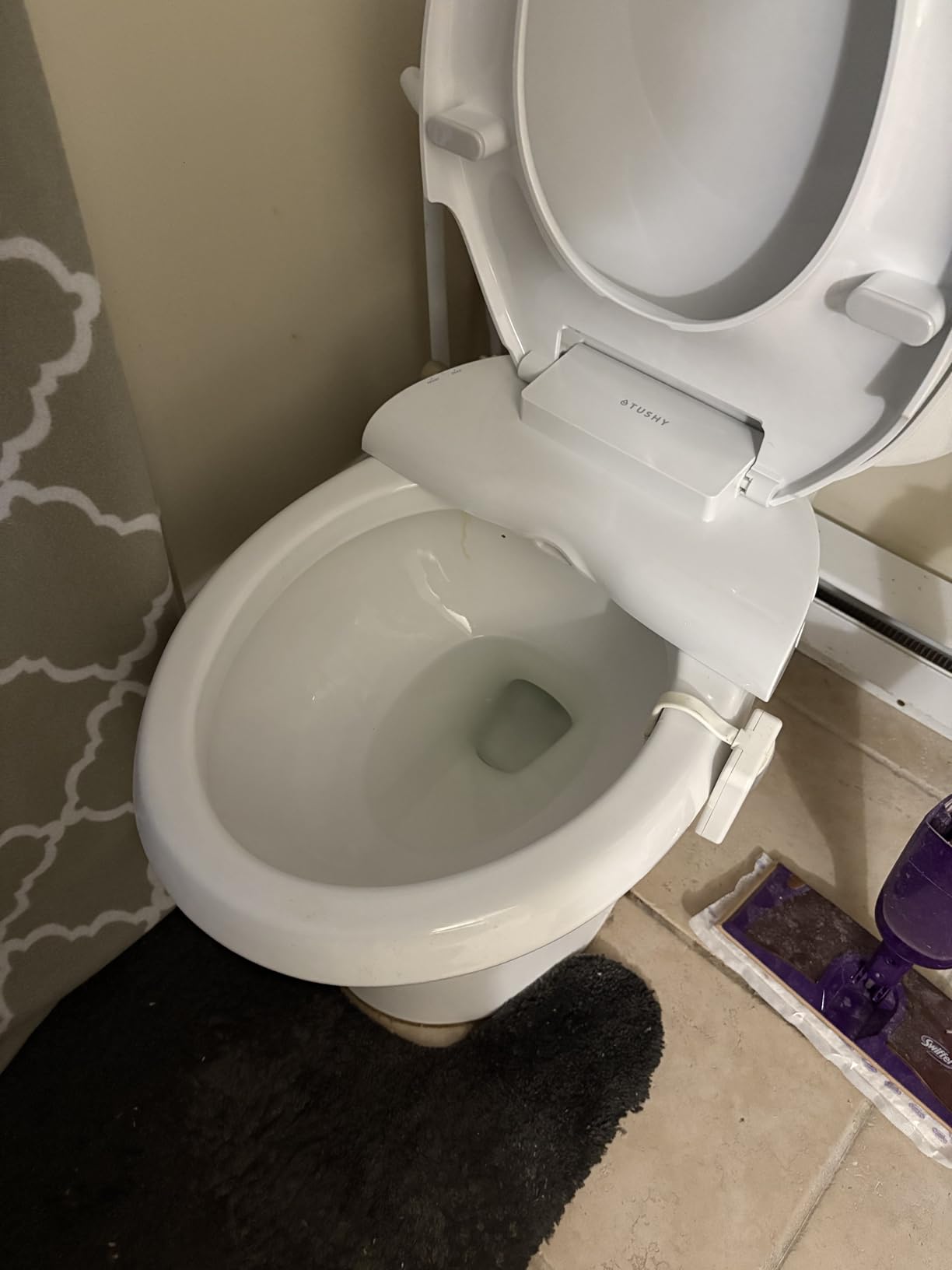 TUSHY Wave Non-Electric Bidet Toilet Seat, Elongated, Bamboo Knob | Quick-Release, Duo Flow Front and Rear Wash, Self-Cleaning Nozzle, Soft-Close Lid, Sleek Design, 10 Minute DIY Install customer photo 2