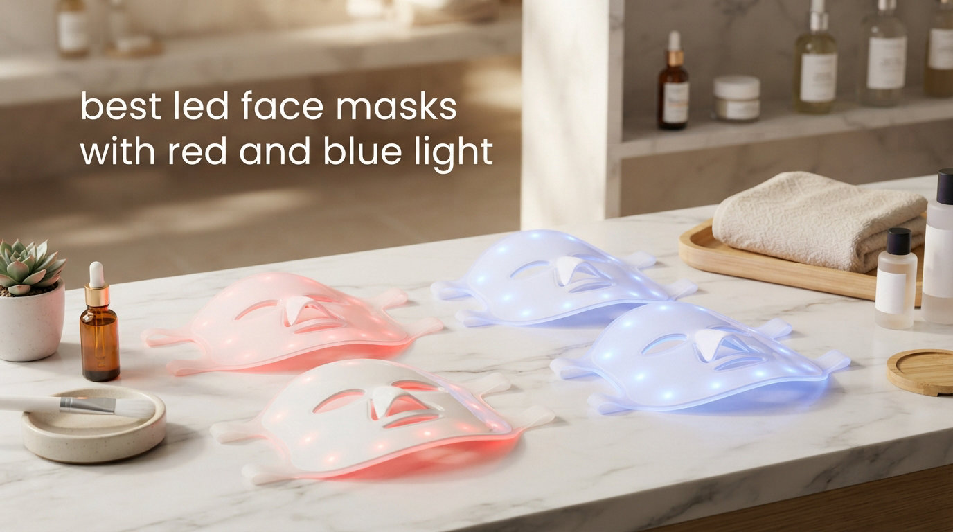 best led face masks with red and blue light