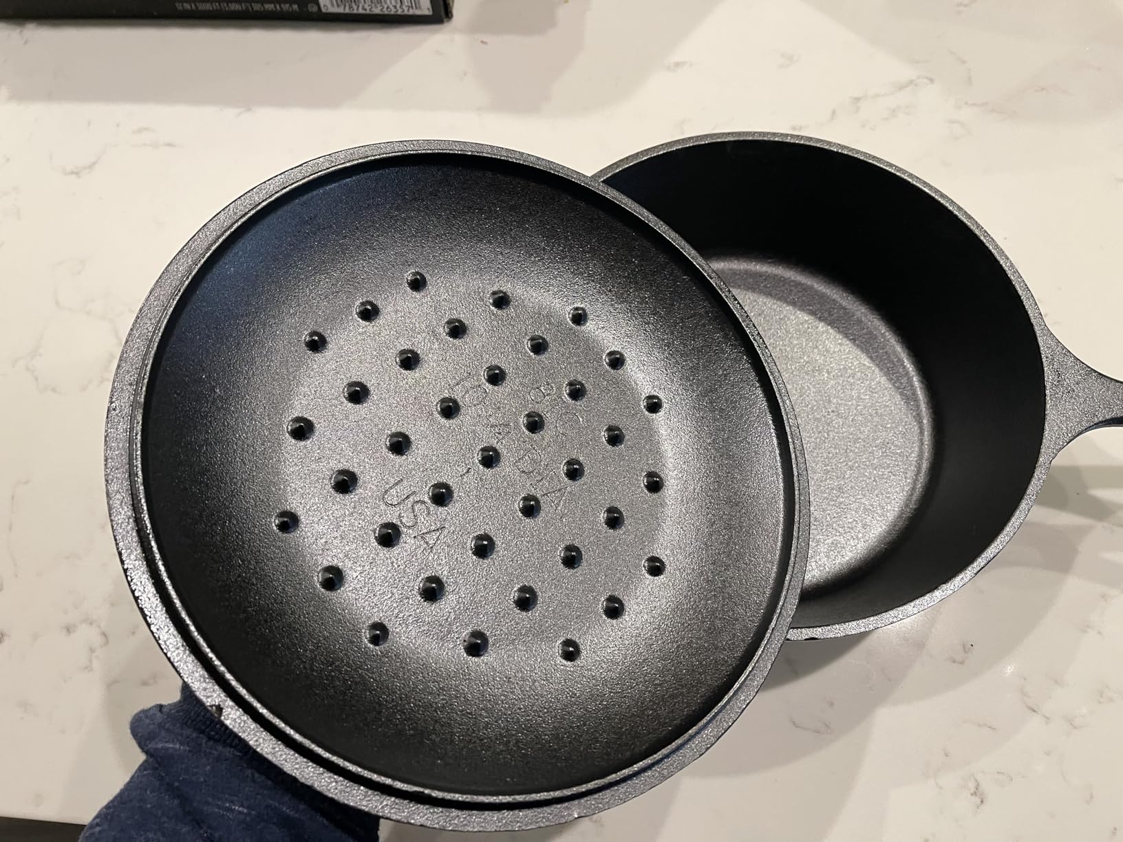 Lodge Pre-Seasoned Cast Iron Deep Skillet with Lid, 3 Quart | 3 Quart Cast Iron Deep Skillet & Lid for Frying, Braising & Slow Cooking on Any Heat Source, Non-Toxic, Made in USA customer photo 1