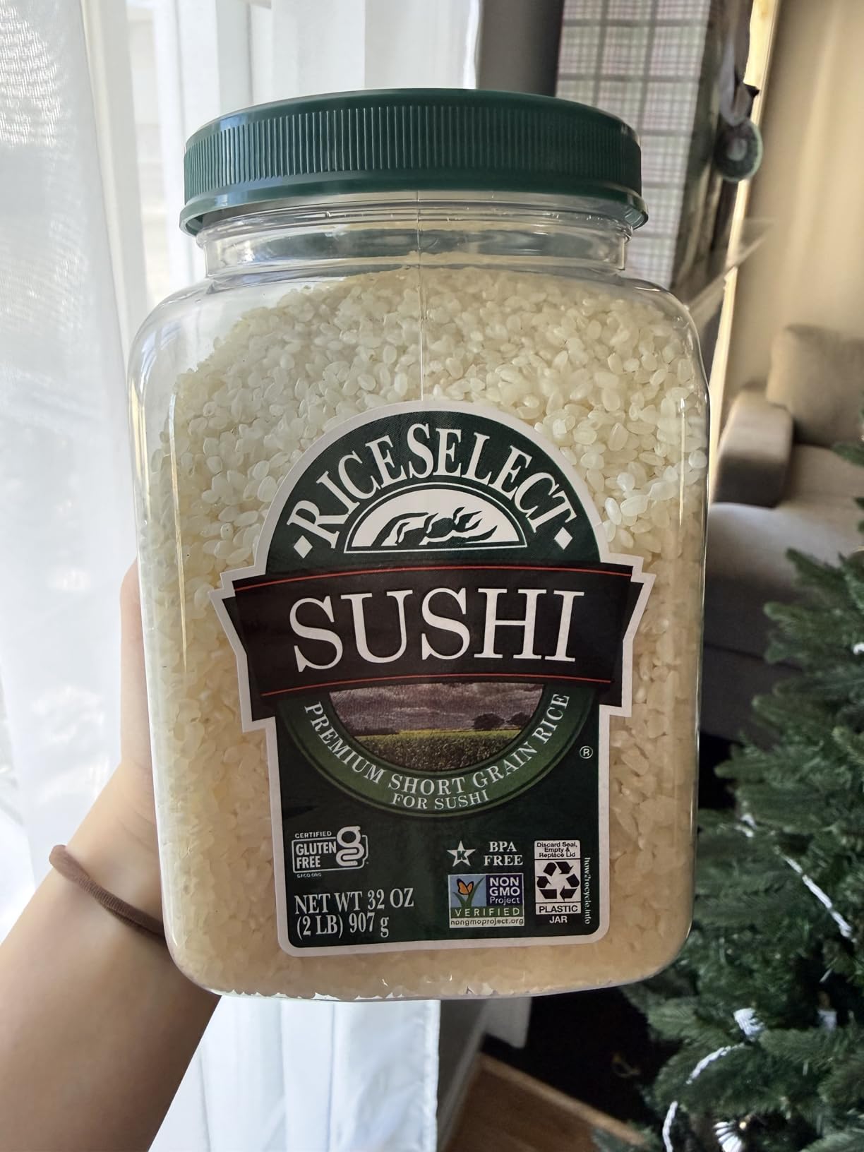 RiceSelect Sushi Rice, Sticky Rice for Japanese Cuisine | Short-grain rice for stovetop, easy to cook, restaurant quality, gluten-free, kosher, non-GMO, 32-ounce jar customer photo 2