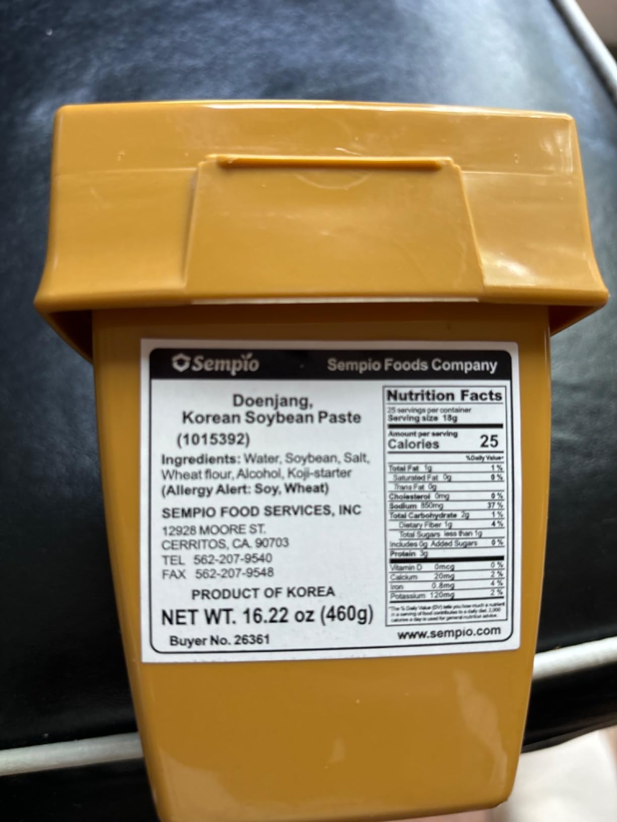 Sempio Doenjang: Vegan Original Soybean Paste, 16.2 oz / 460 g customer photo 2