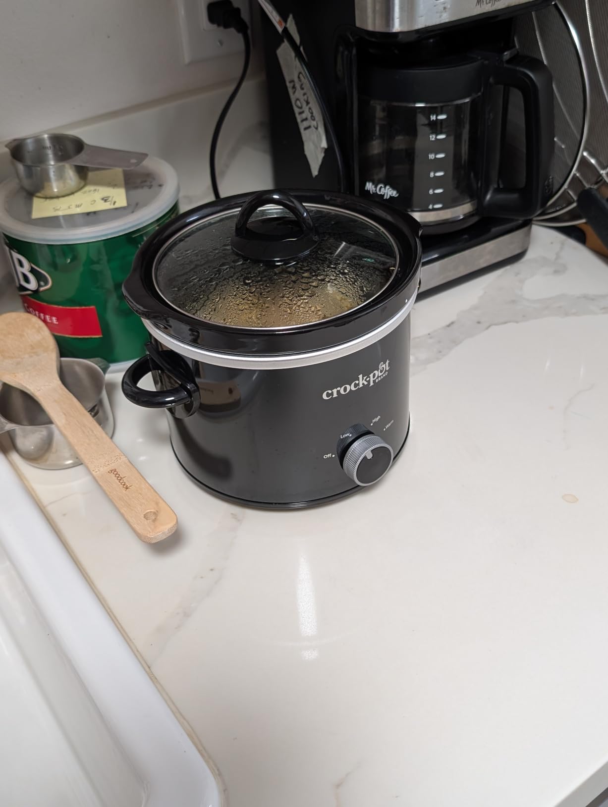 Crock-Pot 3-Quart Manual Slow Cooker, Serves 3+ People, Great for Small Meals, Dips, & Sides; Removable Stoneware is Oven & Dishwasher-Safe, Stainless Steel customer photo 2