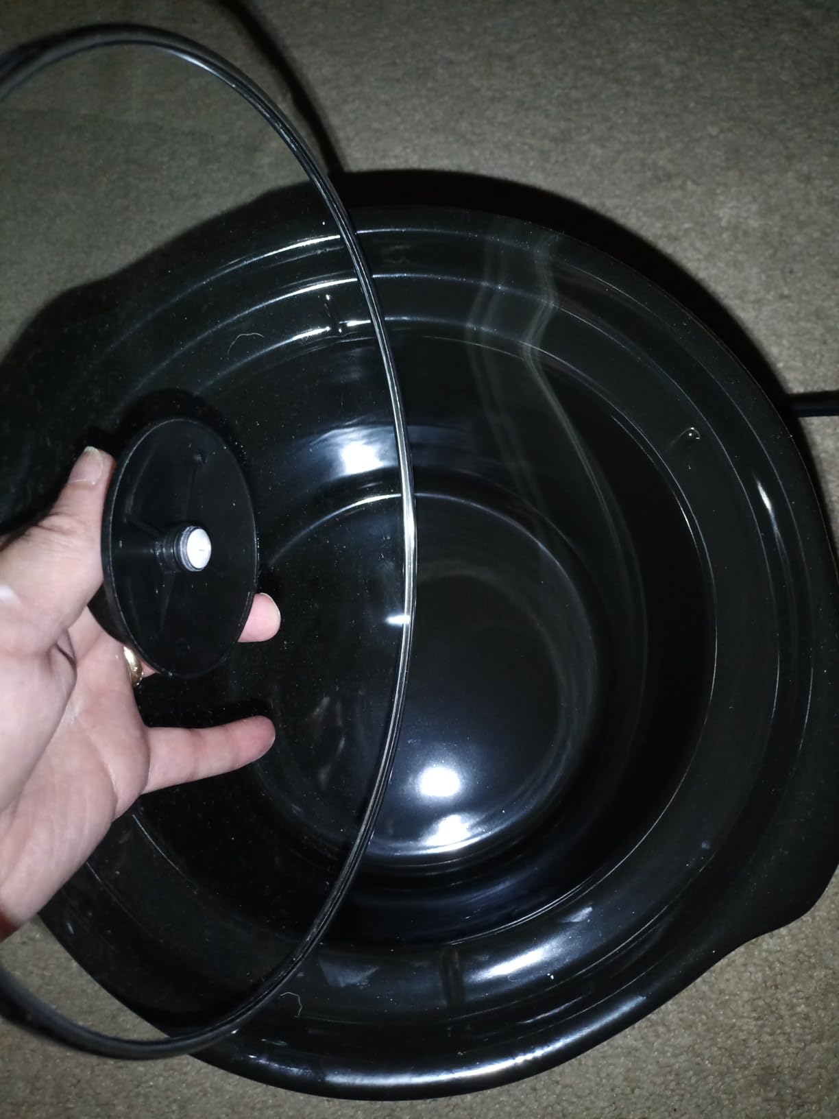Crock-Pot 2-Quart Manual Slow Cooker, Feeds 2+ People, Great for Small Meals, Dips, & Sides; Removable Stoneware is Oven & Dishwasher-Safe, Black customer photo 1