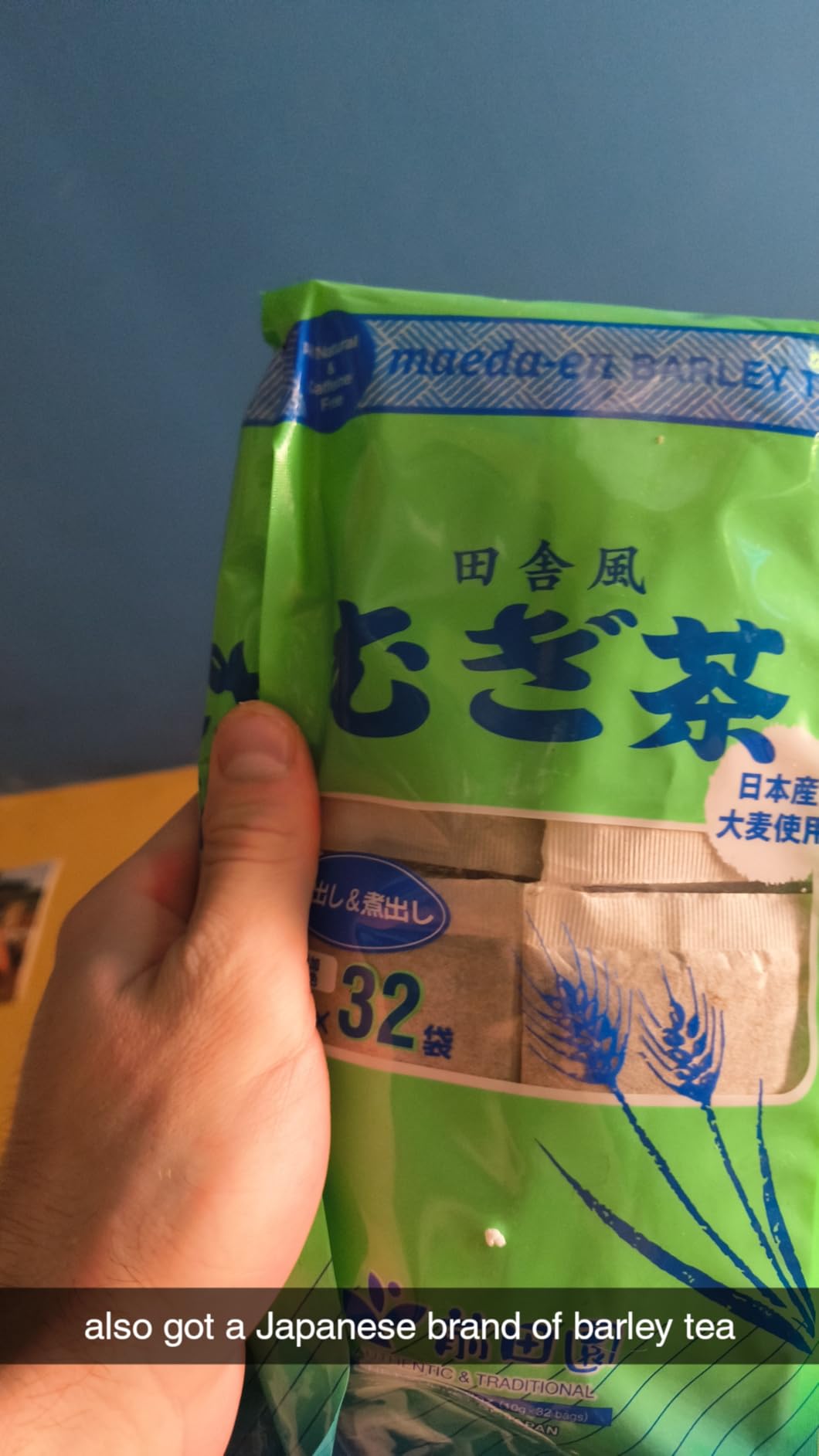 MAEDA-EN Mugi-cha Barley Tea 32 Tea Bags Caffeine Free Japanese Origin Individually Wrapped Teabag 17616 1pk customer photo 2