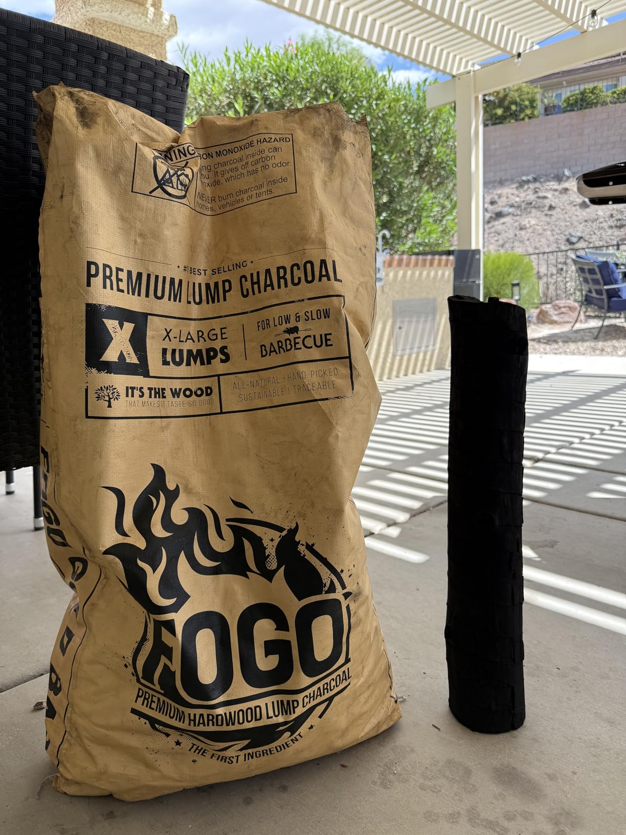 FOGO Super Premium Hardwood Lump Charcoal, Natural, Large Sized Lump Charcoal for Grilling and Smoking, Restaurant Quality, 35 Pound Bag customer photo 1