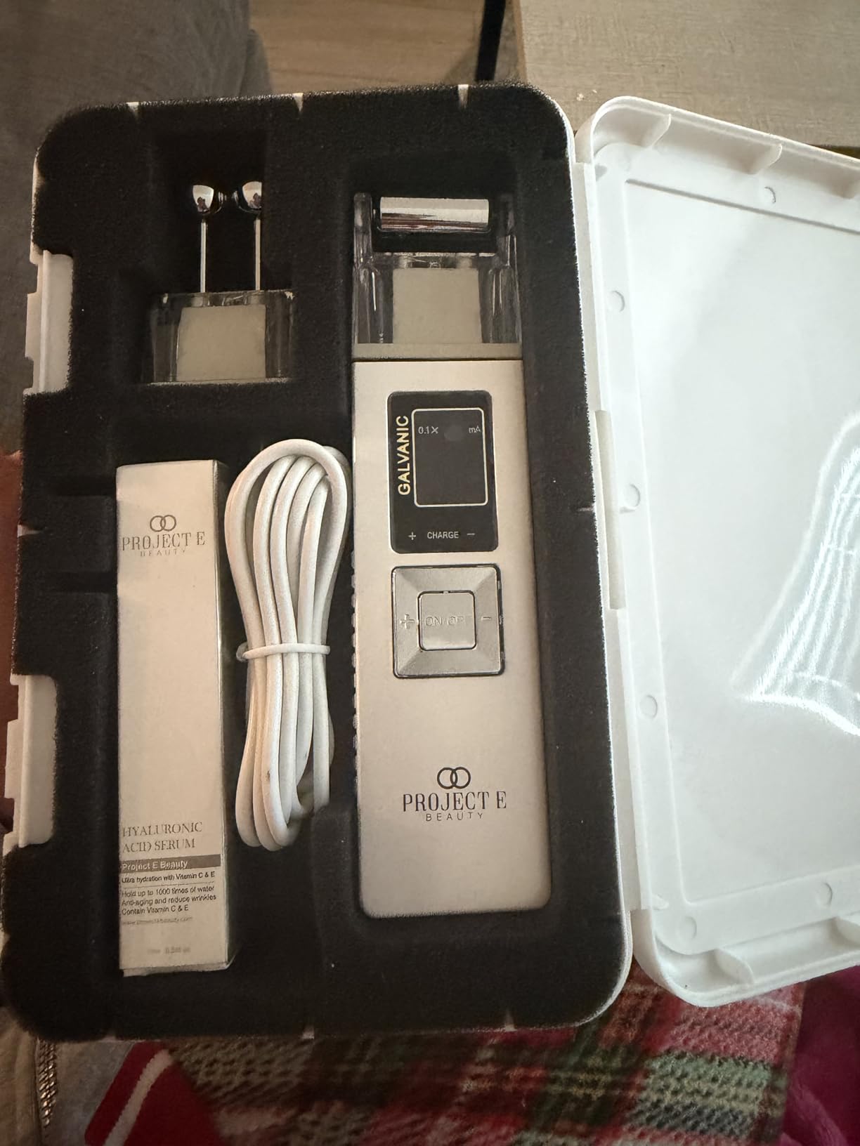 Project E Beauty Portable Rechargeable Galvanic Device | Skin Care Reduce Wrinkles Skin Tightening Firming Fine Lines Desincrustation Deep Pore Cleansing Rejuvenation Device customer photo 1