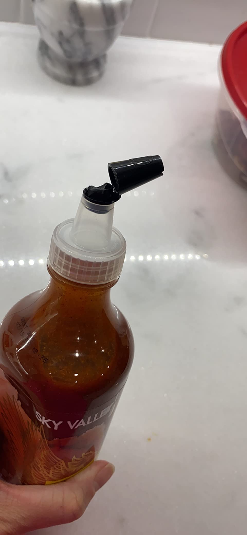 Sky Valley Sriracha Sauce - Hot Sauce, Made with Red Jalapeno Peppers, Gluten Free, Vegan, Non-GMO, Less Than 2g of Sugar per Serving, 5 Calories per Serving - Sriracha Hot Sauce, 18.5 Ounce customer photo 2
