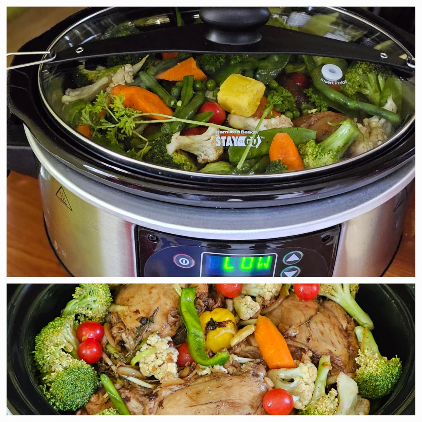 Hamilton Beach Portable 6 Quart Set & Forget Programmable Slow Cooker with Temperature Probe, Lid Lock For Easy Travel, Dishwasher Safe Crock & Glass Lid, Stainless Steel customer photo 1