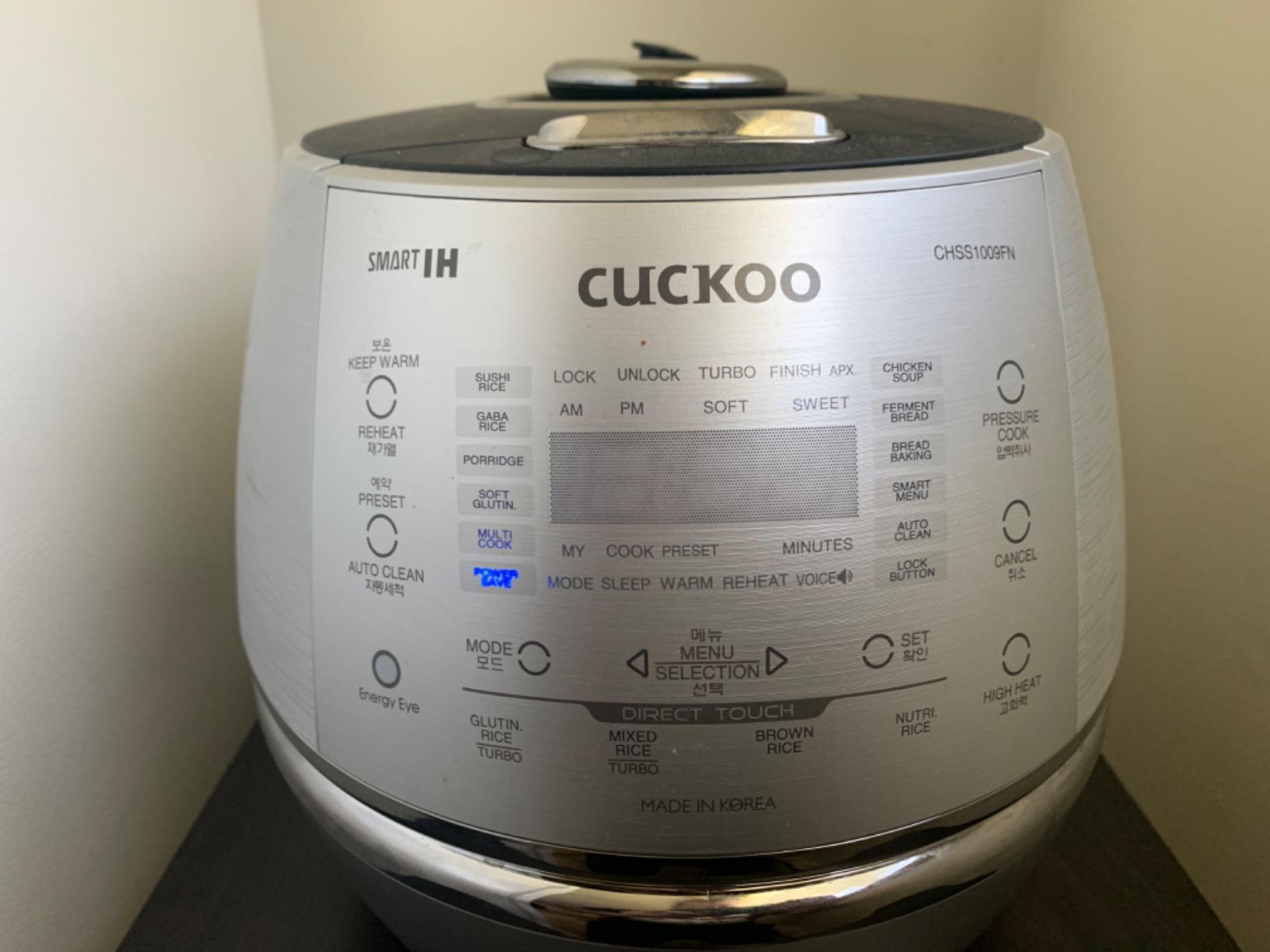 CUCKOO High Pressure Induction Rice Cooker, 20-Cup Cooked, CRP-CHSS1009F | Large 10-Cup Uncooked Capacity, Nonstick Inner Pot, 17 Menus, 13-21 Minute Turbo White Rice, Auto Clean, Made in Korea customer photo 1