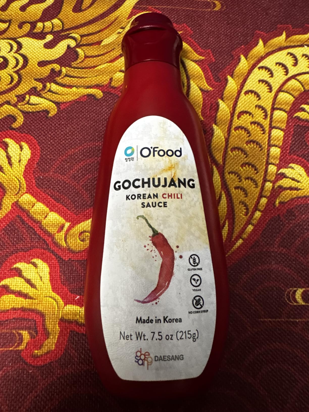 Premium Korean Gochujang Chili Sauce [7.5 oz, Pack of 2] - O'food Medium Hot Squeeze Bottle customer photo 1