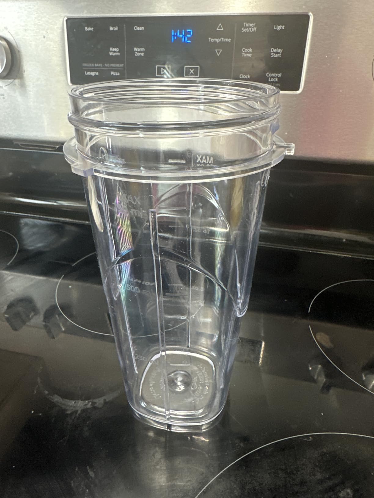 Oster Pro 1200 Smoothie Blender with Glass Jar & 24oz To-Go Cup, Countertop Kitchen Blender, 7 Speeds, 1200W Power, Brushed Nickel customer photo 2