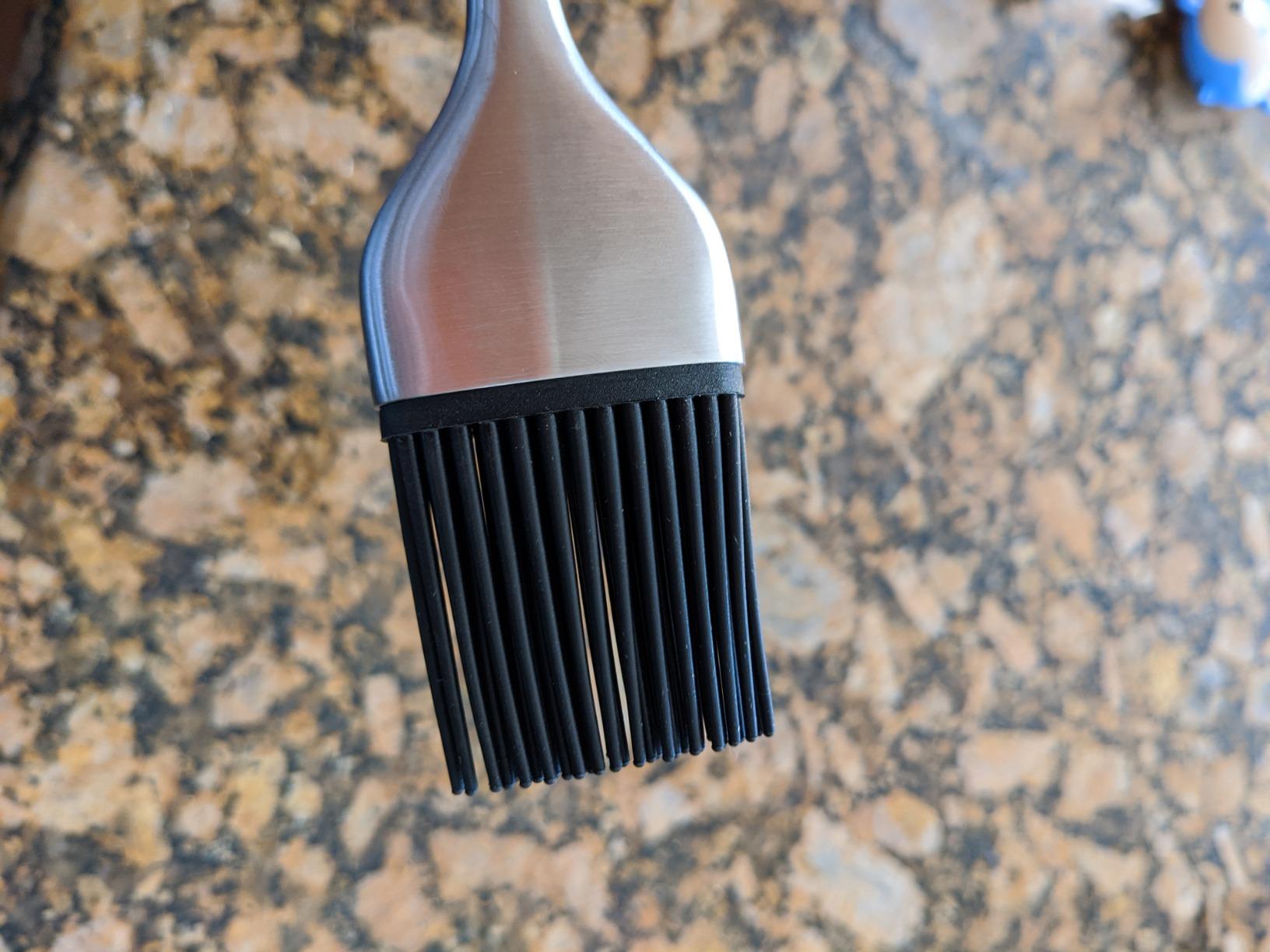 Heavy-duty BBQ Basting Brush by HQY - Silicone Bristles with 12 Inch Stainless Steel Handle customer photo 1