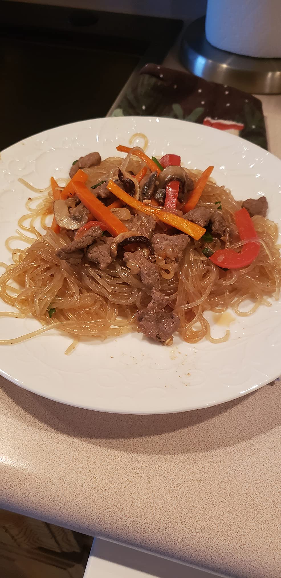 Sempio Glass Noodles, Dangmyun, Gluten-Free, 15.08 oz / 450 g | Sweet Potato Vermicelli, Ideal for Korean Food, Japchae, Galbitang, Good Carbs, Fat-Free, Pasta Alternative customer photo 1