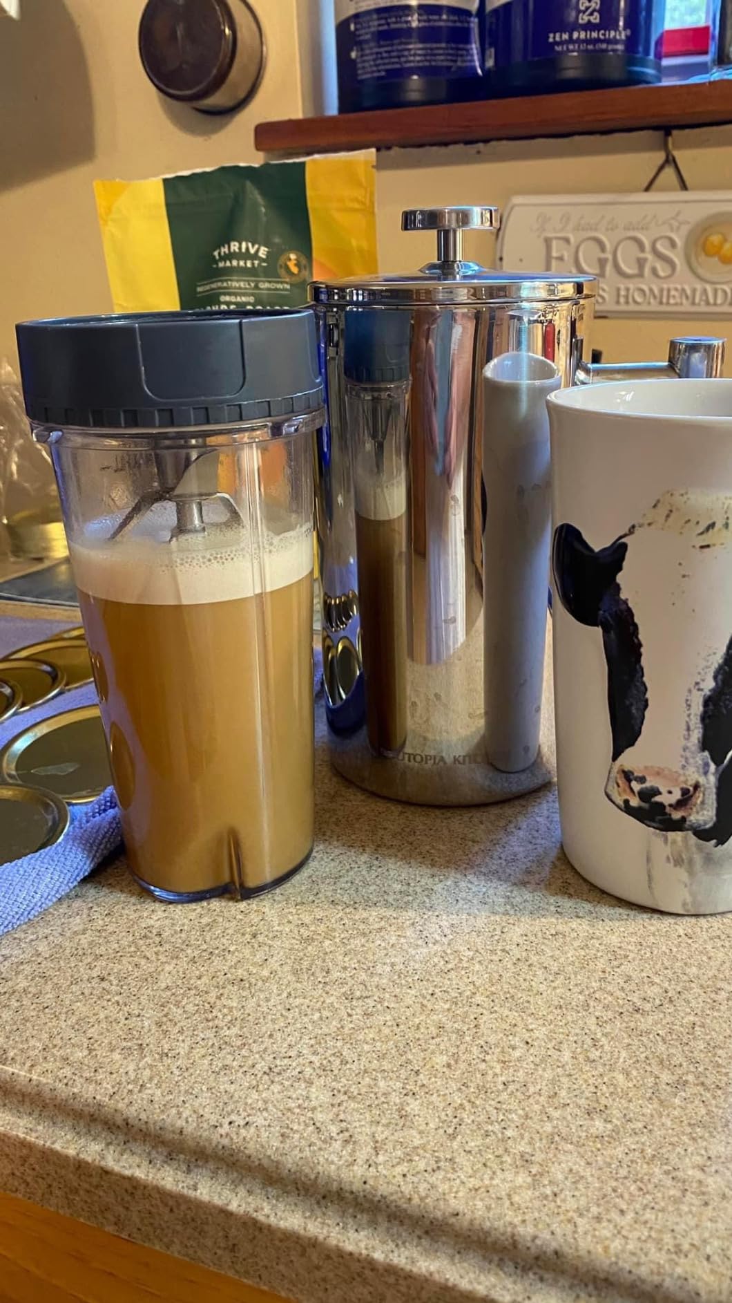 Utopia Kitchen 304 Grade Stainless Steel French Press 34 Oz, Silver | Double Wall Insulated Coffee Press with 4-Level Filtration System, Include 2 Extra Filters, Rust-Free, Dishwasher Safe customer photo 1