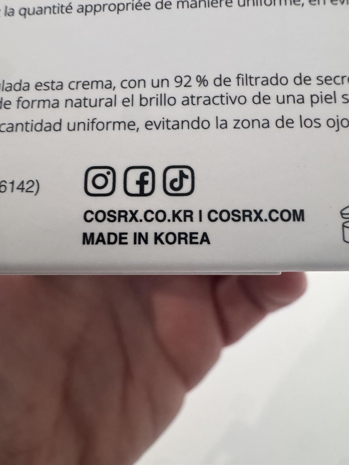 COSRX Snail Mucin 92% Face Moisturizer for Soft & Glowy Skin, 3.52 oz. customer photo 2