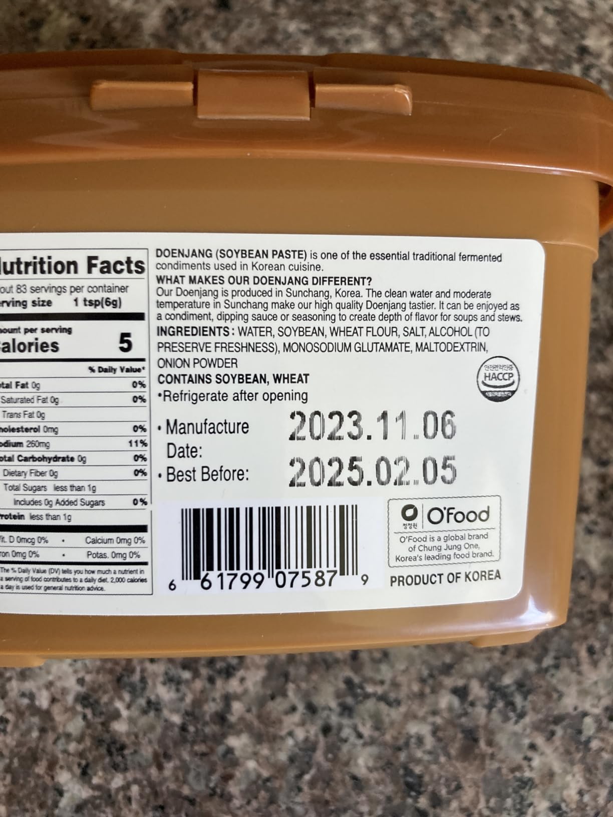 Doenjang - Premium Korean Soybean Miso Paste [Original, 1.1 lb (500g)] - Fermented Korean Miso-Style Bean Paste for Doenjang Jjigae, Stews, Soups, Marinades & Dipping Sauces - Rich Umami Korean Pantry Essential customer photo 1