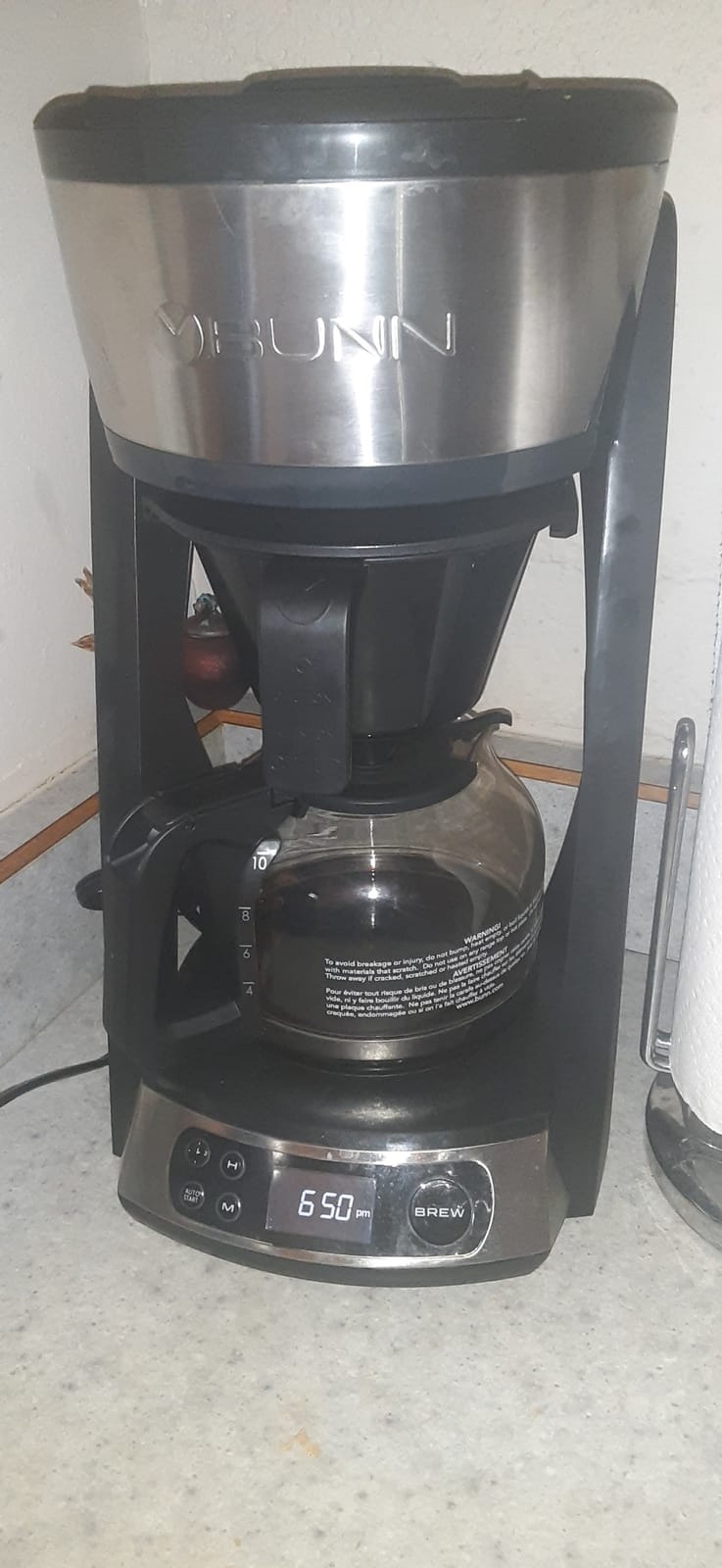 BUNN HB Heat N Brew Programmable Coffee Maker, 10 cup, Stainless Steel, 46500.0003 customer photo 1