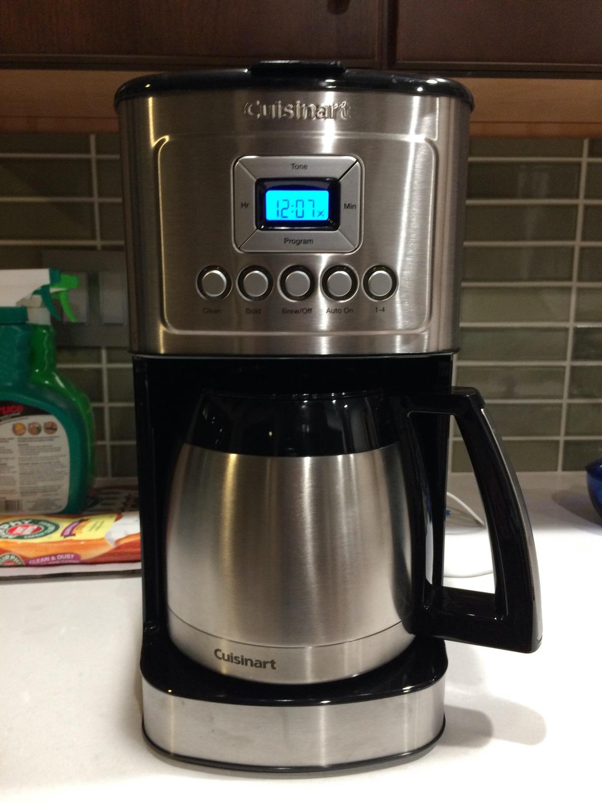 Cuisinart 12-Cup Coffee Maker, Programmable PerfecTemp Thermal Carafe Coffee Machine with 1-4 Cup Setting, Brew Strength Control and Brew Pause, Stainless Steel, DCC-3400NAS customer photo 1