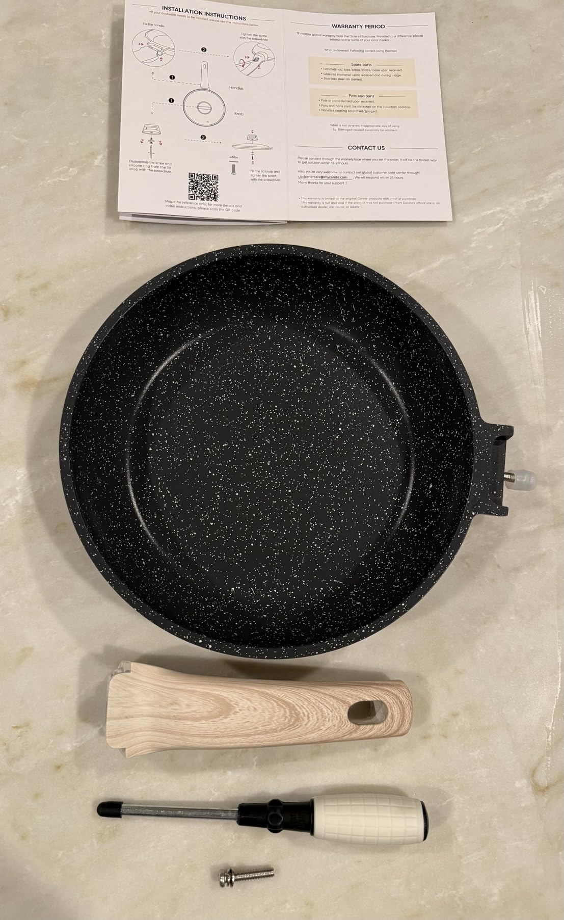 CAROTE Nonstick Frying Pan, 8 Inch Classic Granite Skillet customer photo 1